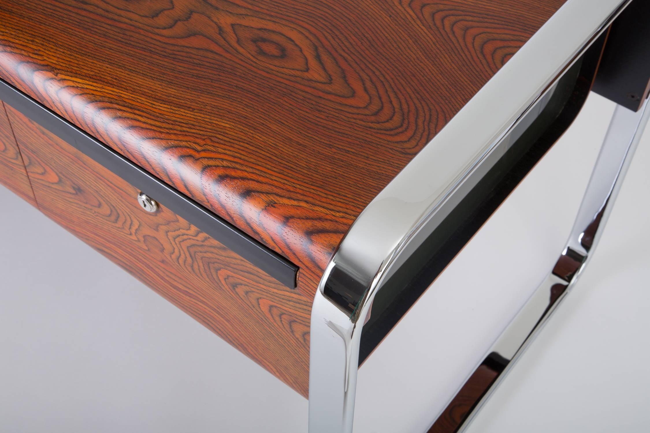 Zebrawood and Chrome Office Credenza by Peter Protzman for Herman Miller 9