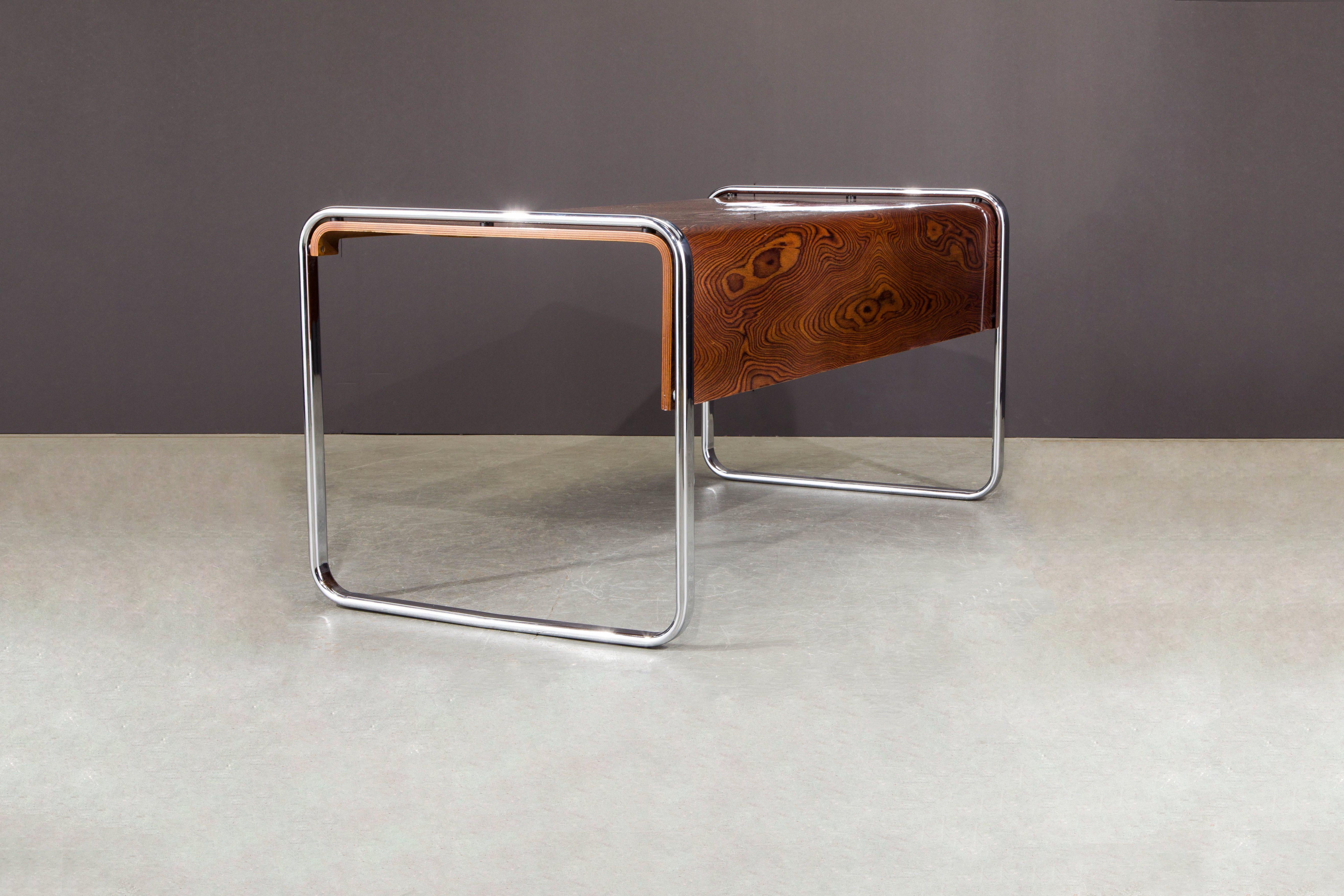 Zebrawood and Chrome Desk by Peter Protzmann for Herman Miller, circa 1970s  4