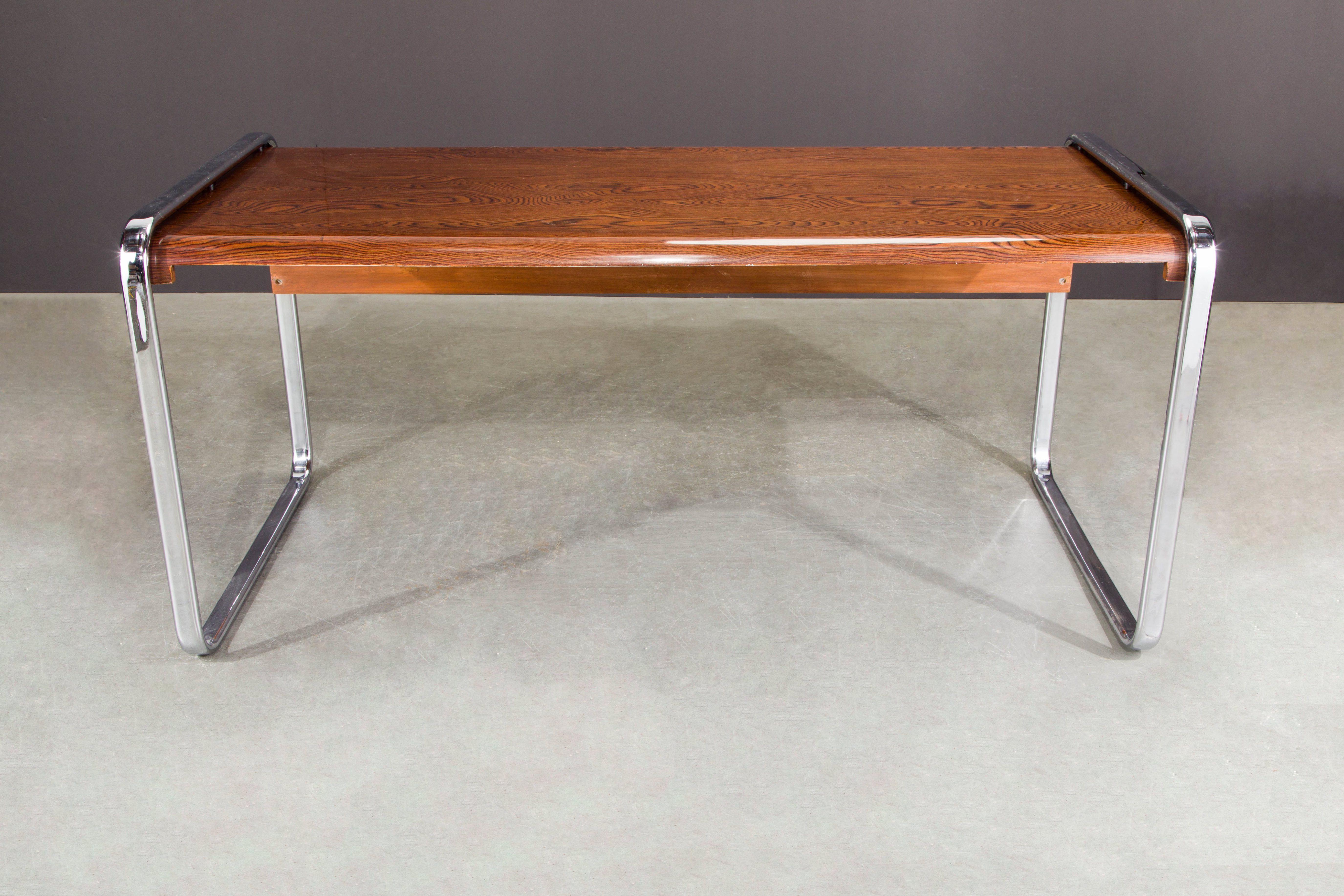Zebrawood and Chrome Desk by Peter Protzmann for Herman Miller, circa 1970s 6