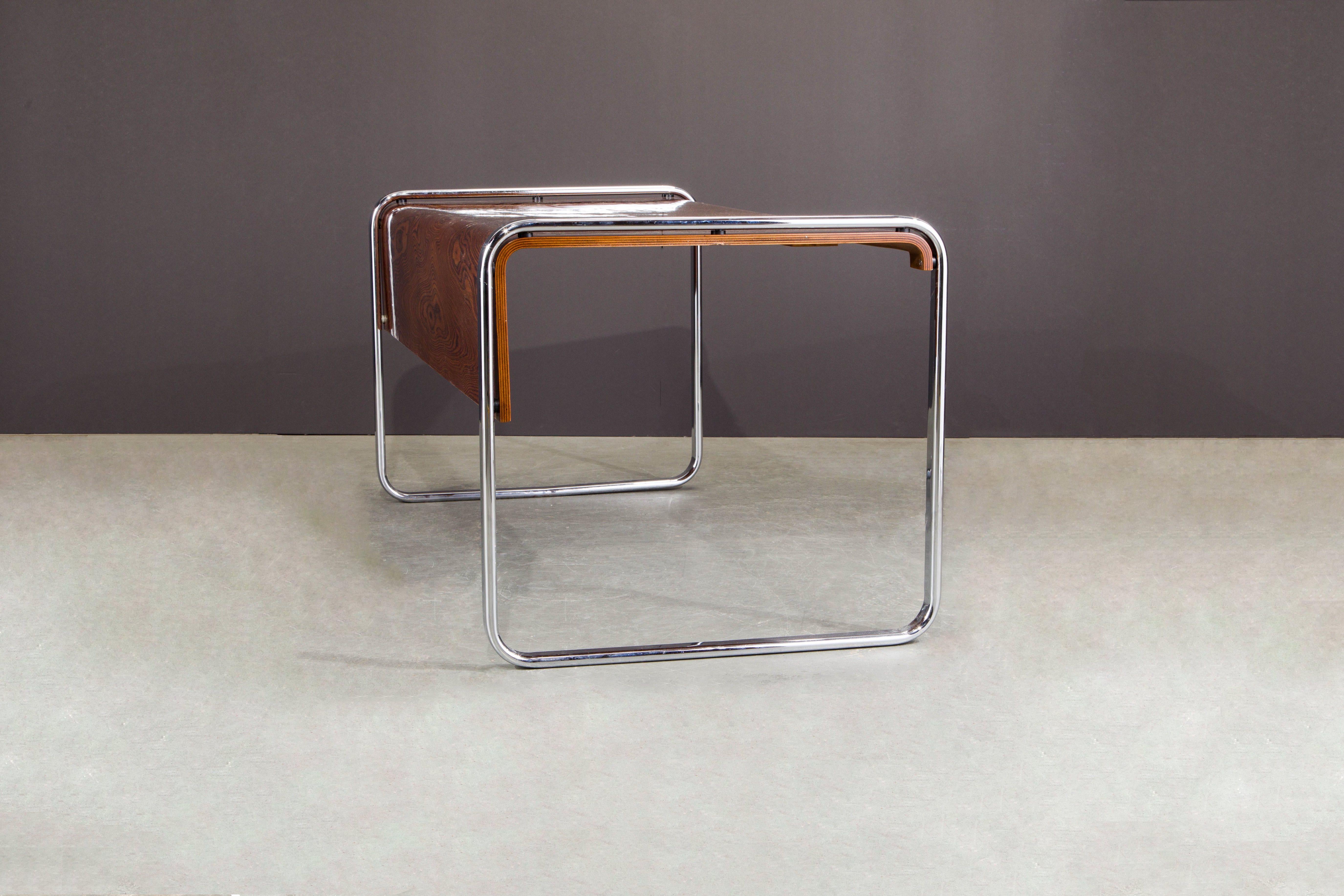 Late 20th Century Zebrawood and Chrome Desk by Peter Protzmann for Herman Miller, circa 1970s 