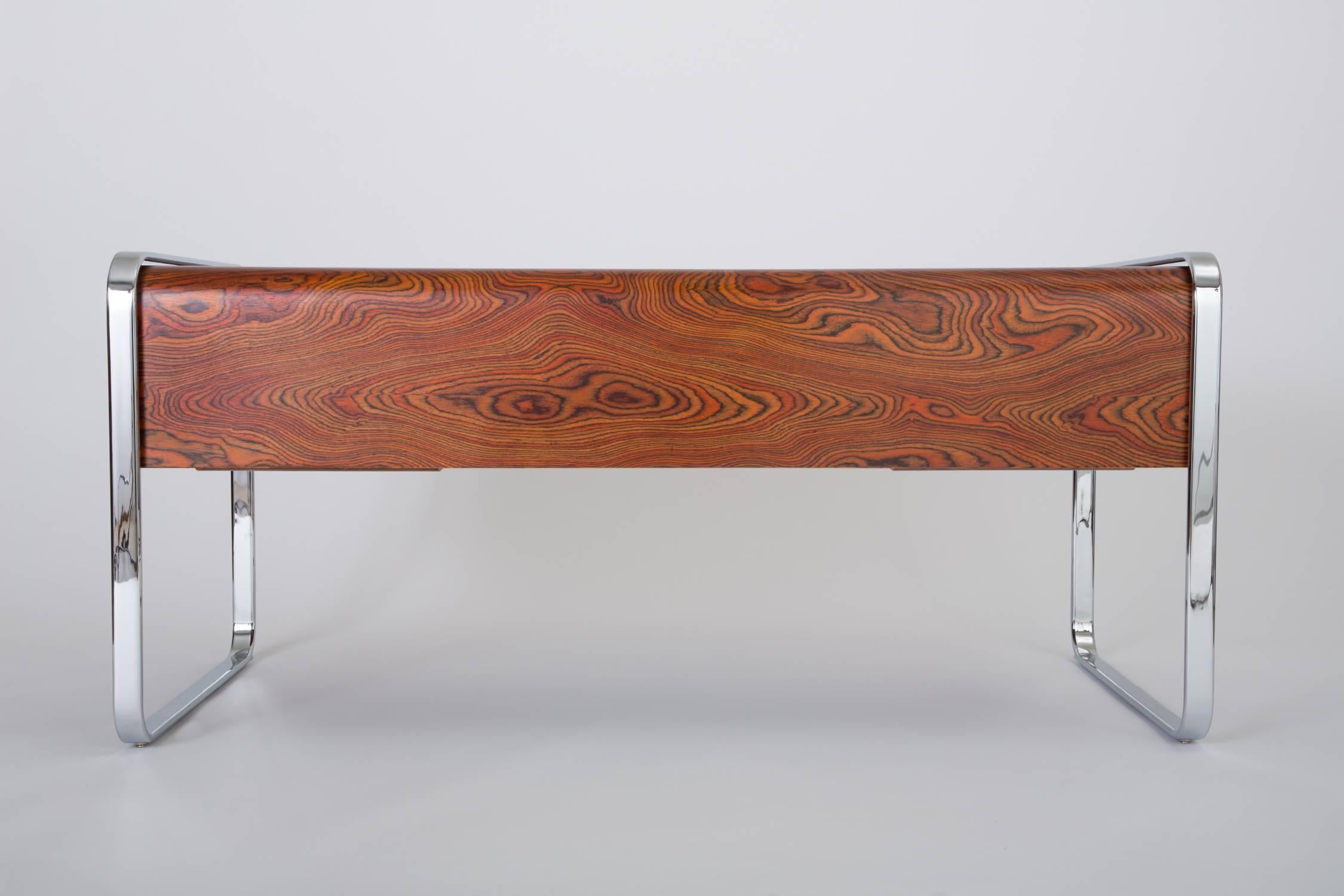 Zebrawood and Chrome Executive Desk by Peter Protzman for Herman Miller 3