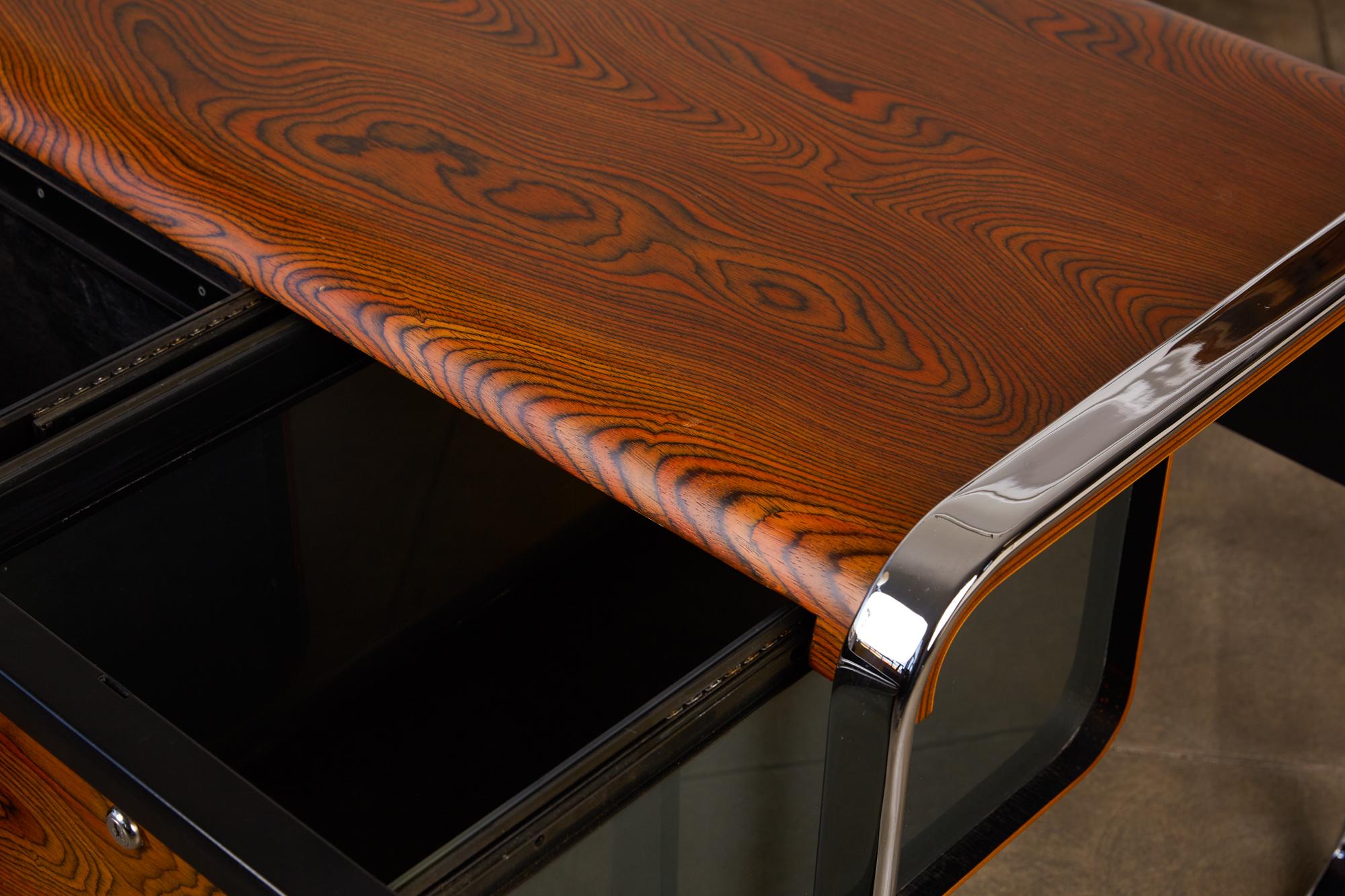 Zebrawood and Chrome Office Credenza by Peter Protzman for Herman Miller 4