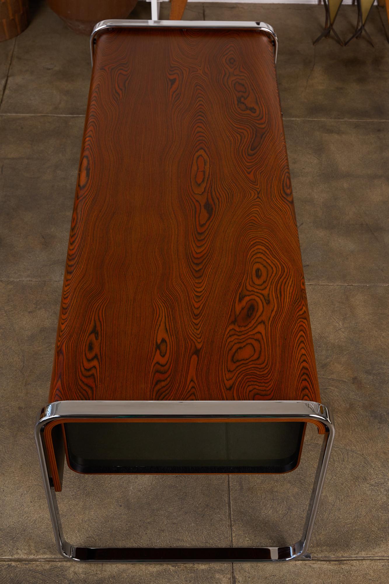 Zebrawood and Chrome Office Credenza by Peter Protzman for Herman Miller 1