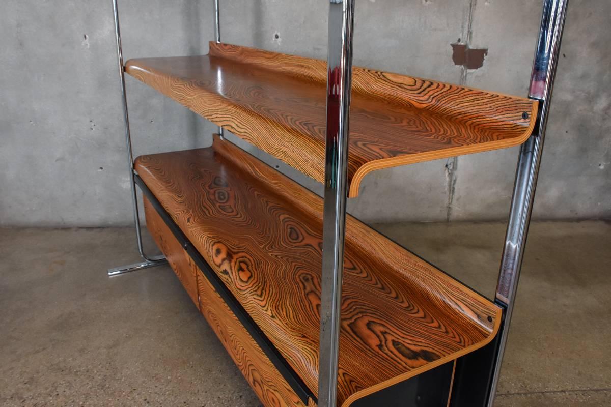 Zebrawood Shelf by Peter Protzman for Herman Miller In Excellent Condition In Long Beach, CA