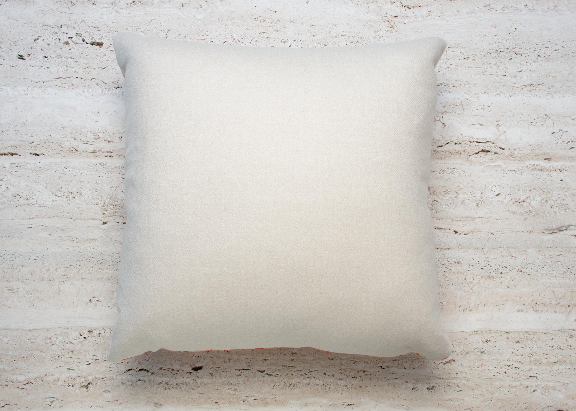 Modern Hermes Pillow Zebrures, Ecru Backing For Sale
