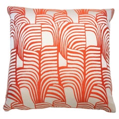 Hermes Pillow Zebrures, Orange Backing