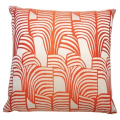 Hermes Pillow Zebrures, Orange Backing