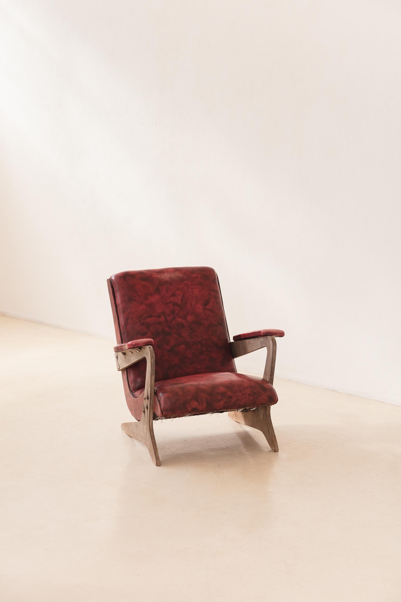 Mid-Century Modern Fauteuil Zeca de José Zanine Caldas, Fábrica De Móveis Z, années 1950 en vente