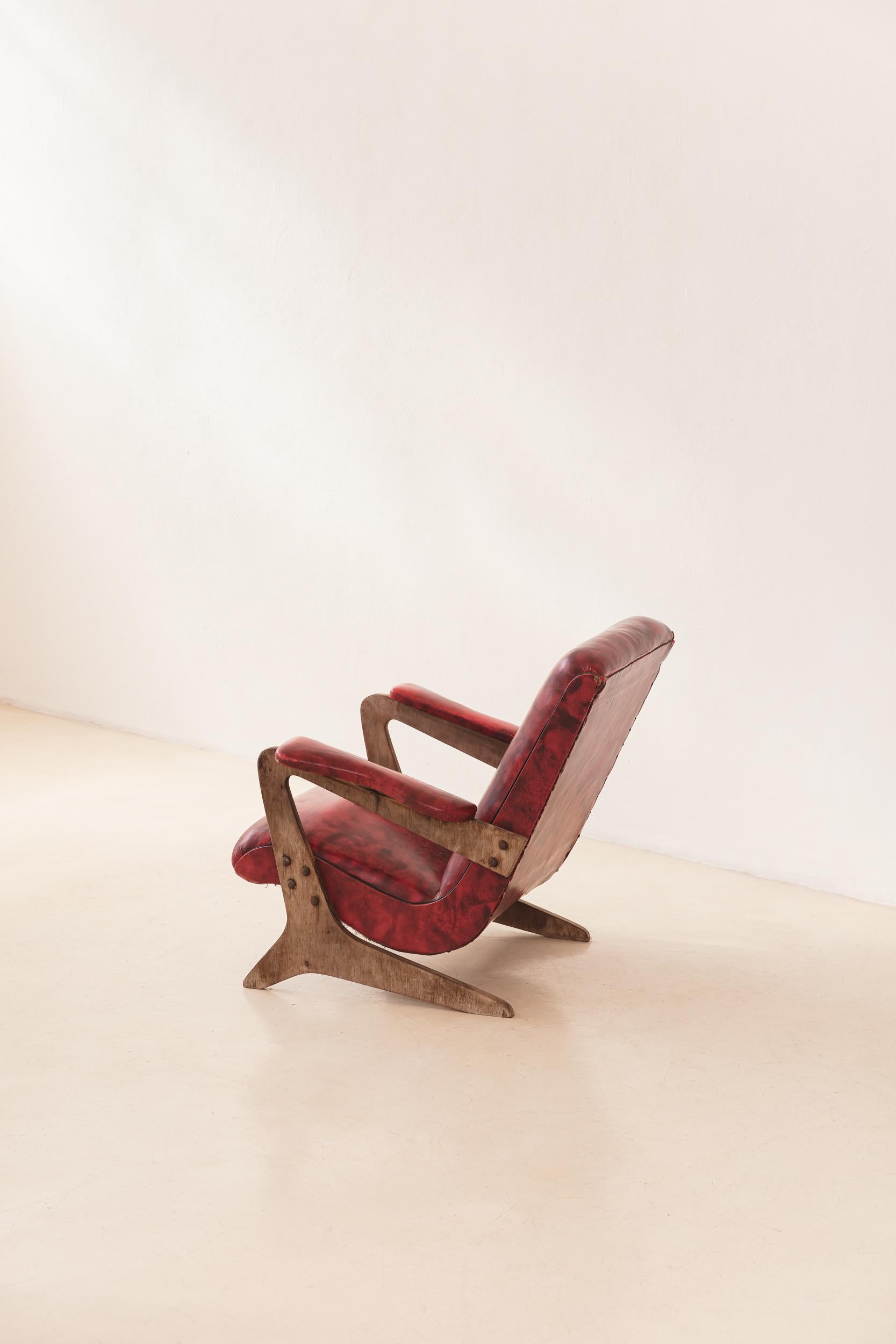 Brésilien Fauteuil Zeca de José Zanine Caldas, Fábrica De Móveis Z, années 1950 en vente