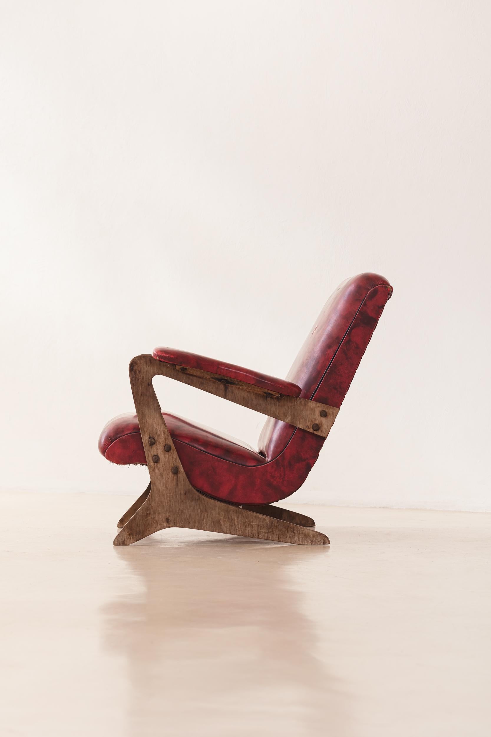Fauteuil Zeca de José Zanine Caldas, Fábrica De Móveis Z, années 1950 Bon état - En vente à New York, NY
