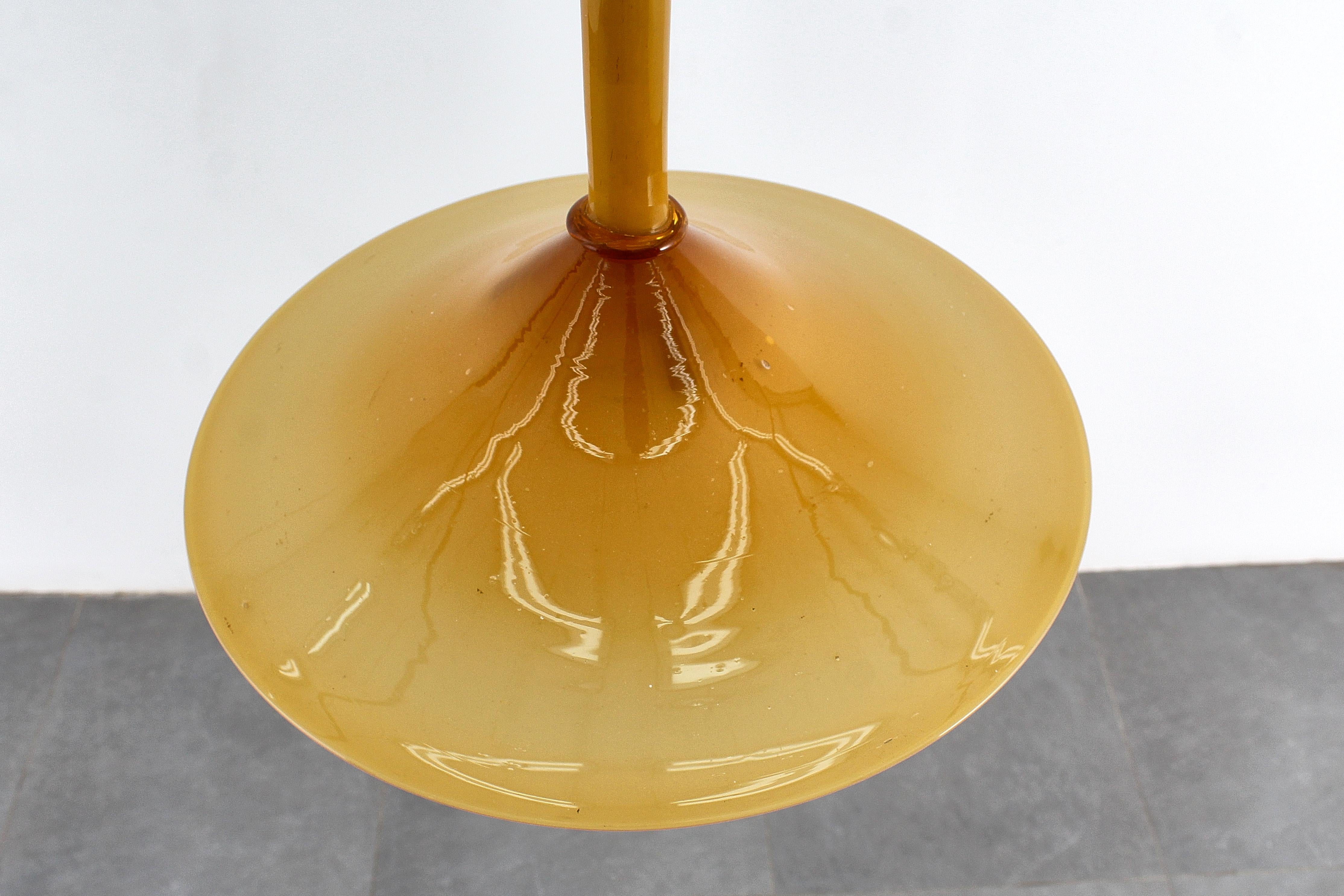 Zecchin Martinuzzi Murano Blown and Cased Glass Chandelier 30s Italy in vendita 1