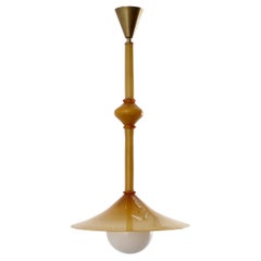 Zecchin Martinuzzi Murano Blown and Cased Glass Chandelier 30s Italy