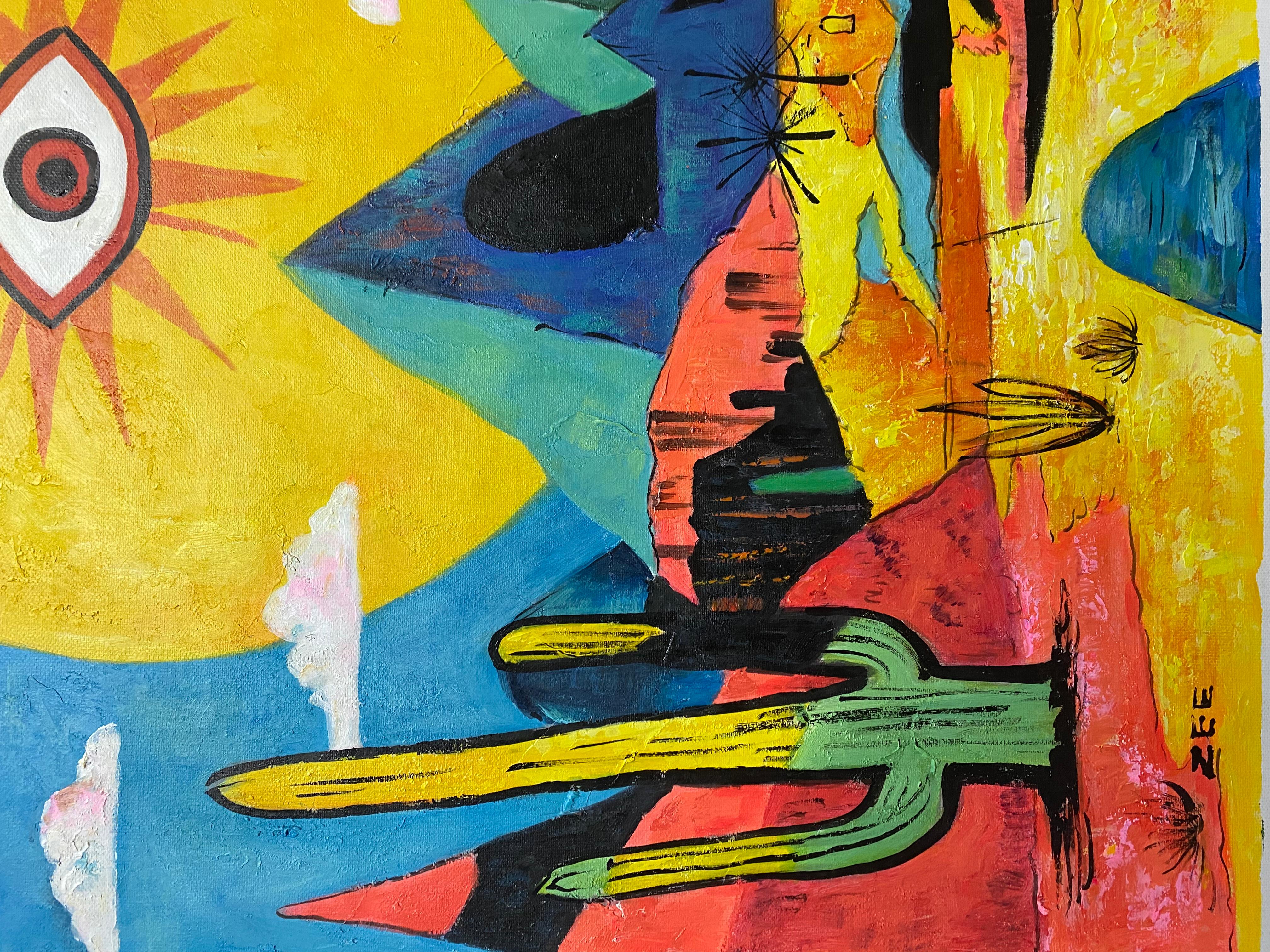 IMMER ÜBER DIR (Postmoderne), Painting, von ZEE