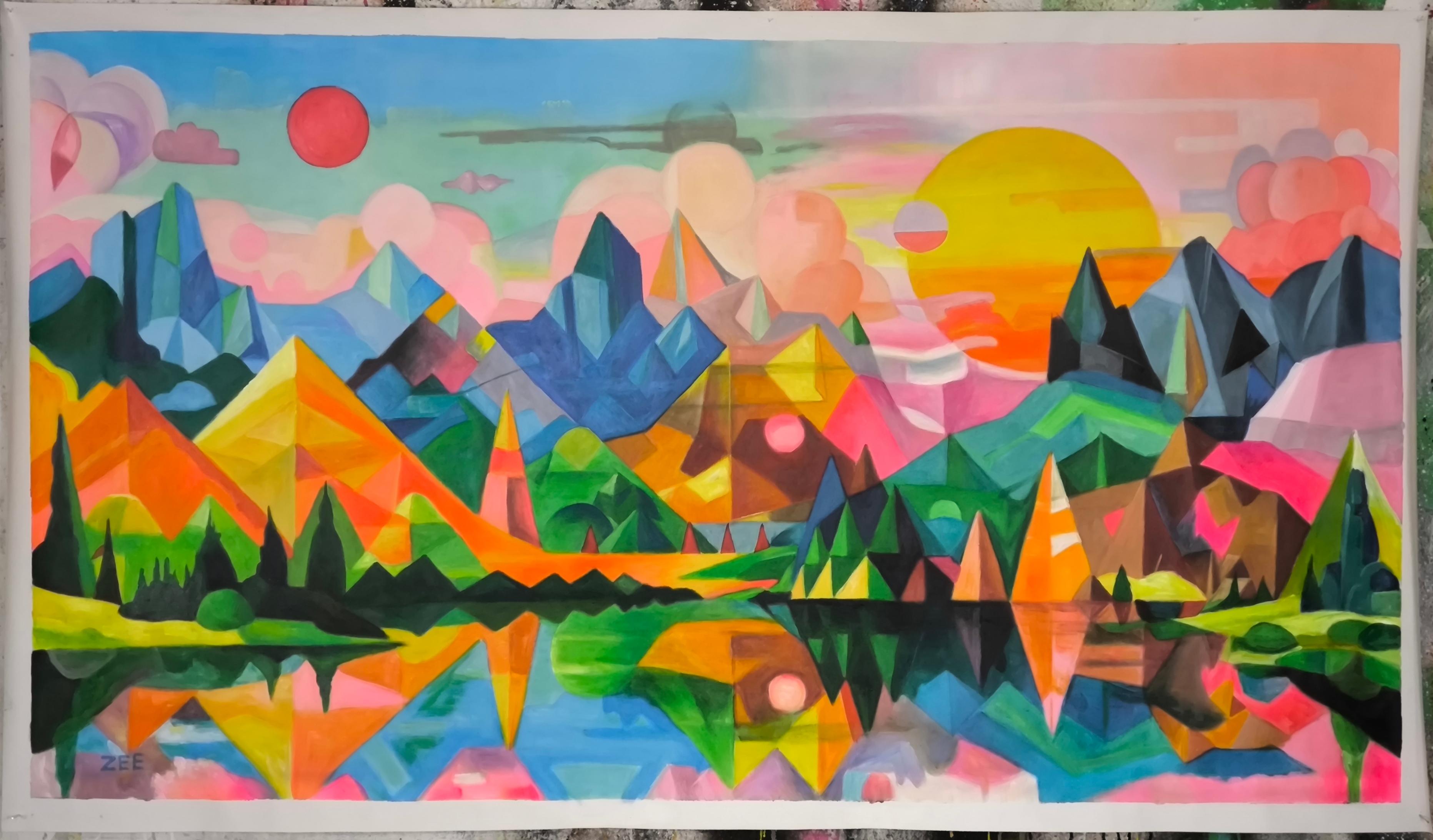 Chromatische Rhapsodie – Painting von ZEE