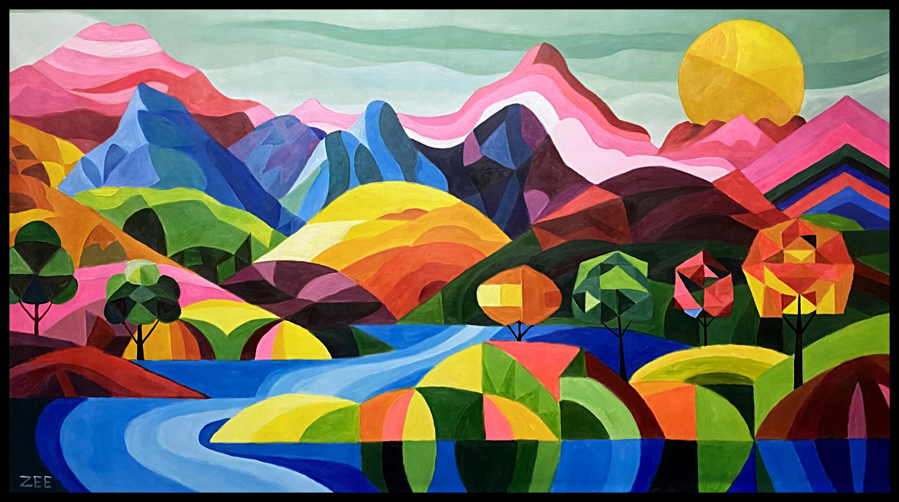 Chromatic Rhapsody - Post-Modern Painting by ZEE