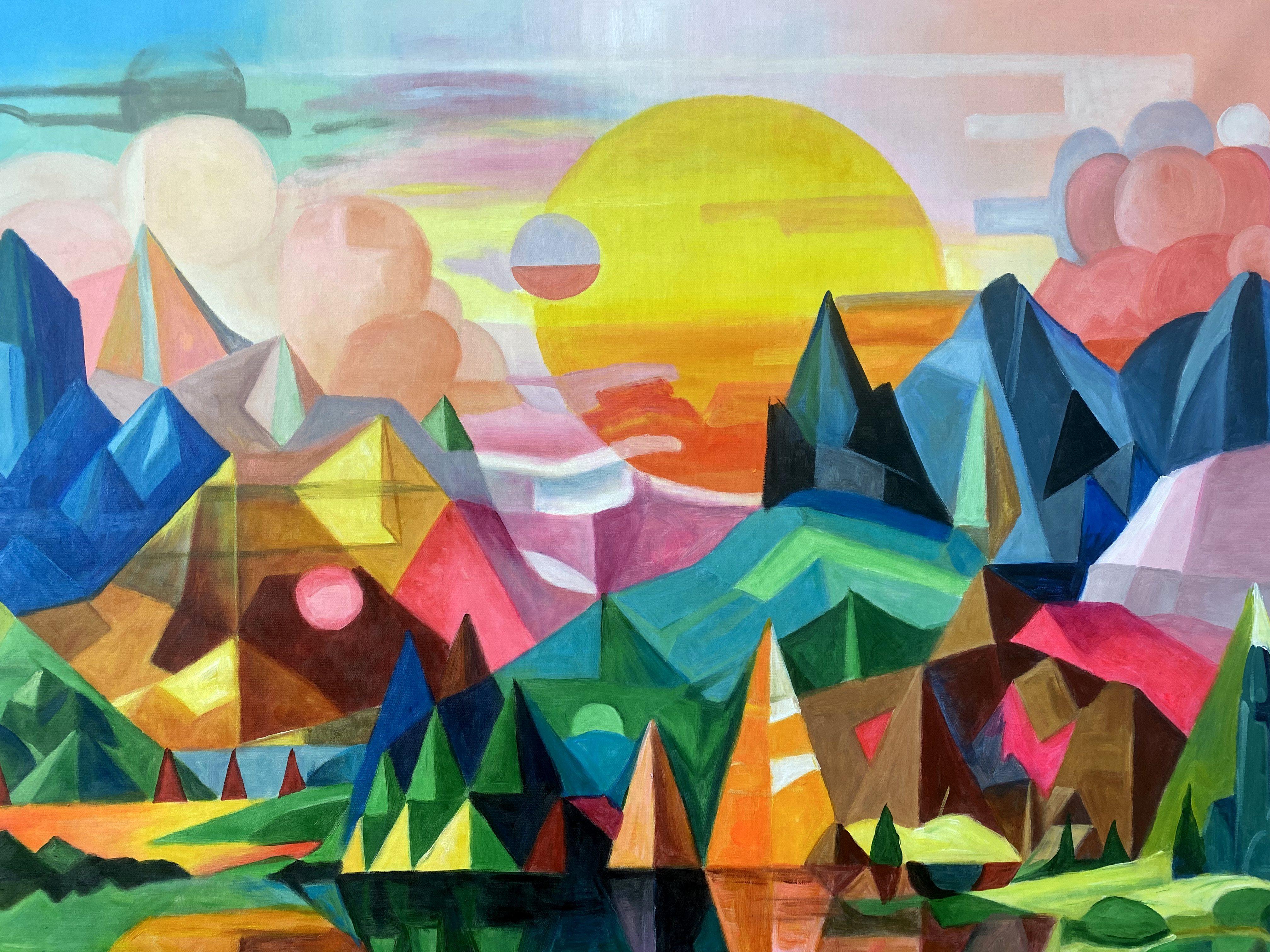 Rhapsodie chromatique - Postmoderne Painting par ZEE