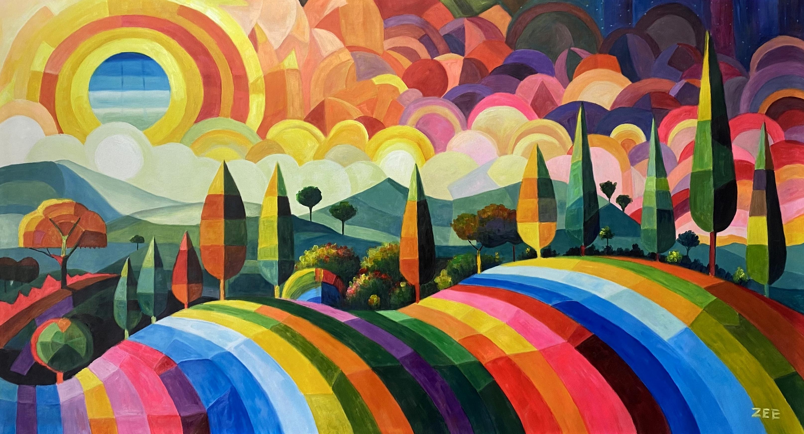 Rhapsodie chromatique - Postmoderne Painting par ZEE