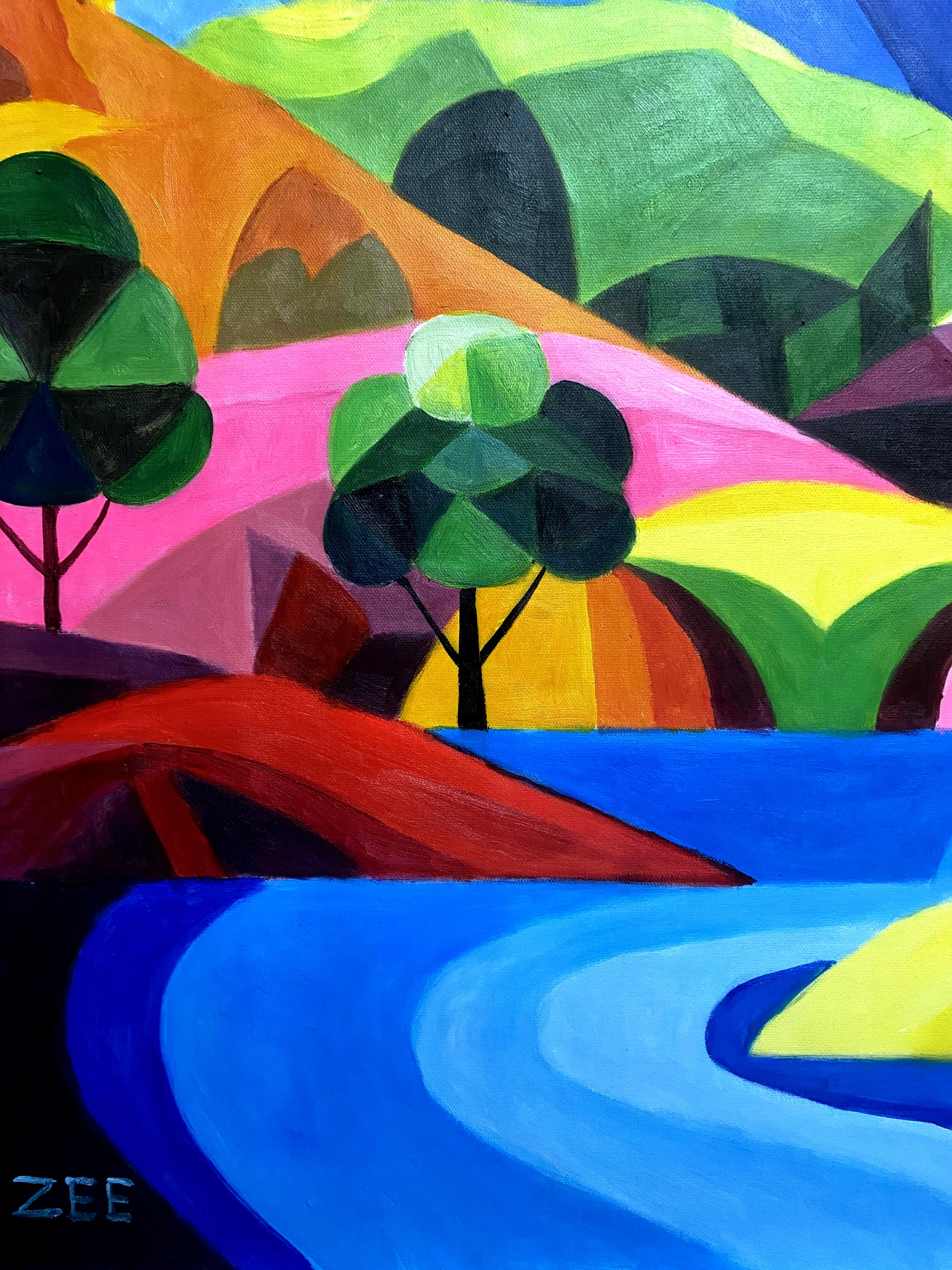 Chromatic Rhapsody - Beige Figurative Painting by ZEE