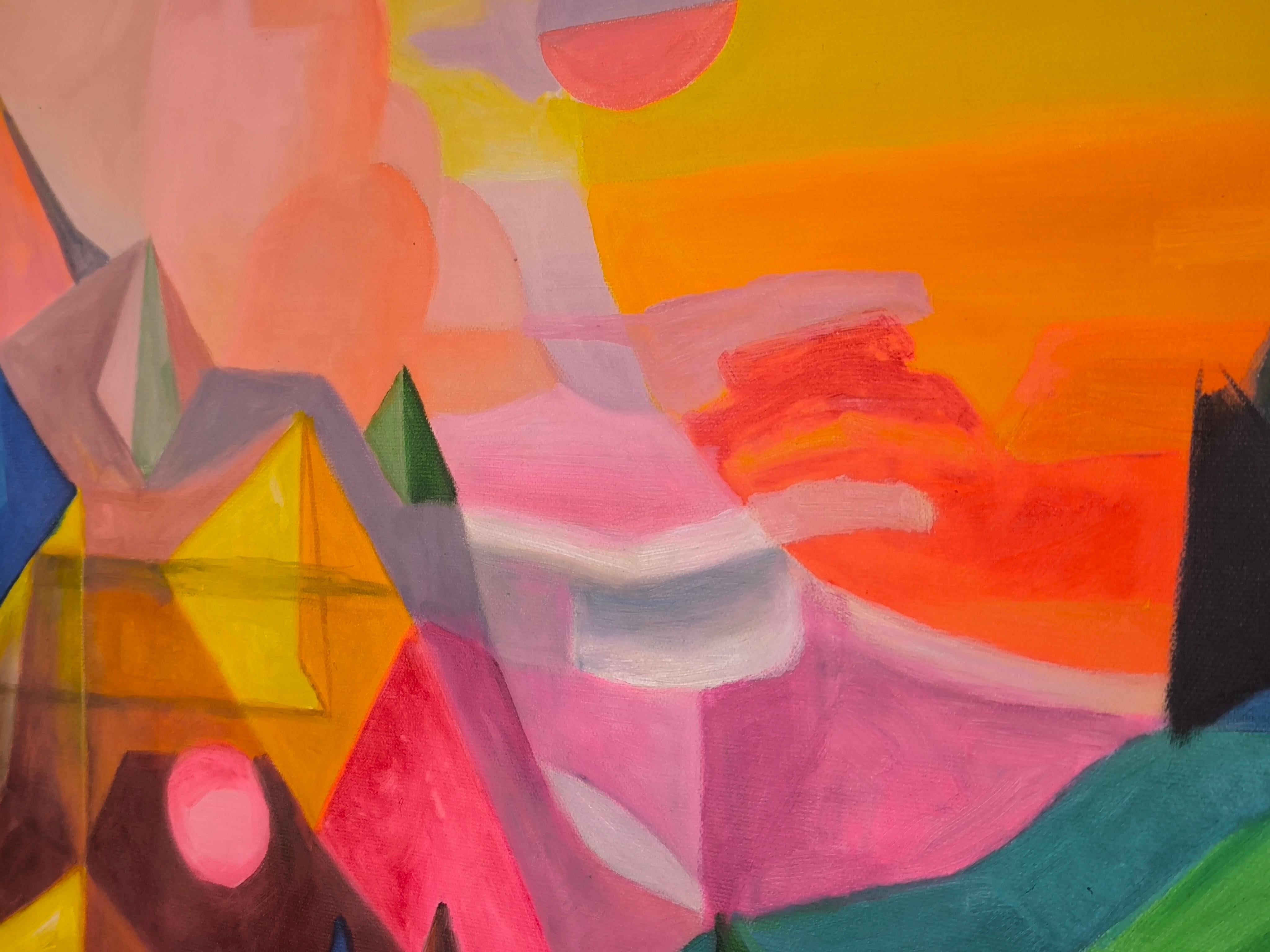 Chromatische Rhapsodie (Beige), Figurative Painting, von ZEE