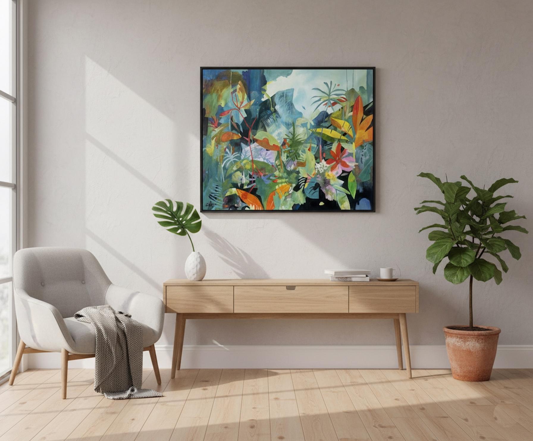 FLORAL ILLUSION - Post-Modern Painting by ZEE