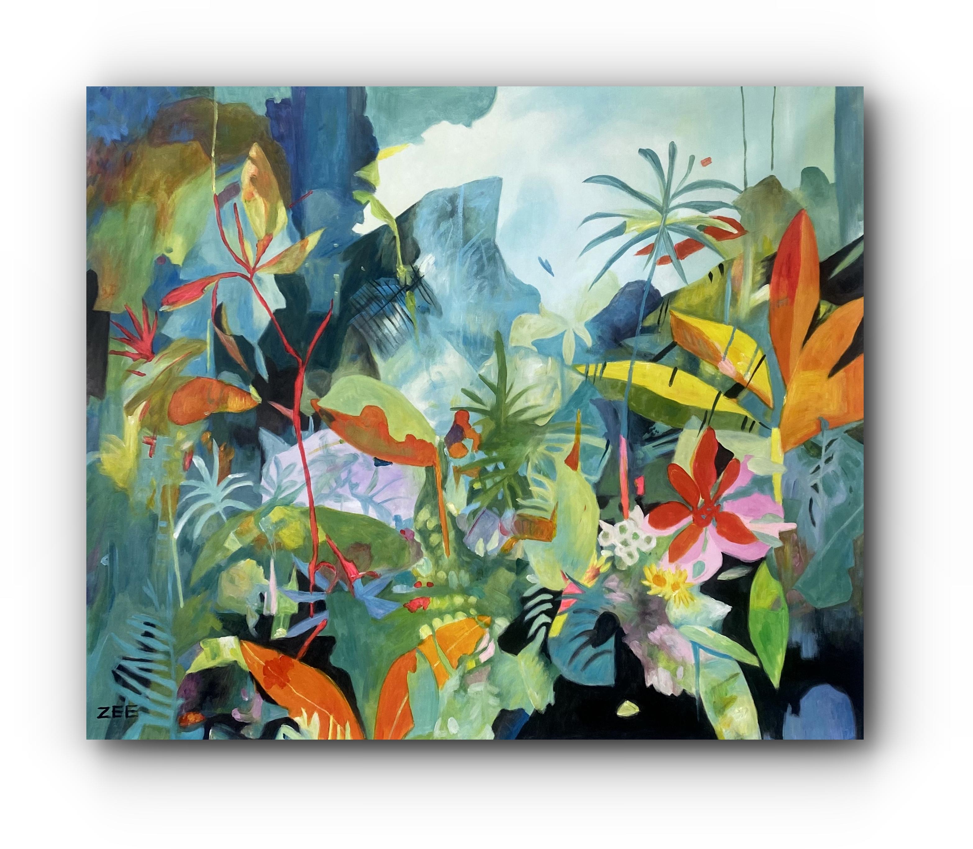 ZEE Figurative Painting - FLORAL ILLUSION