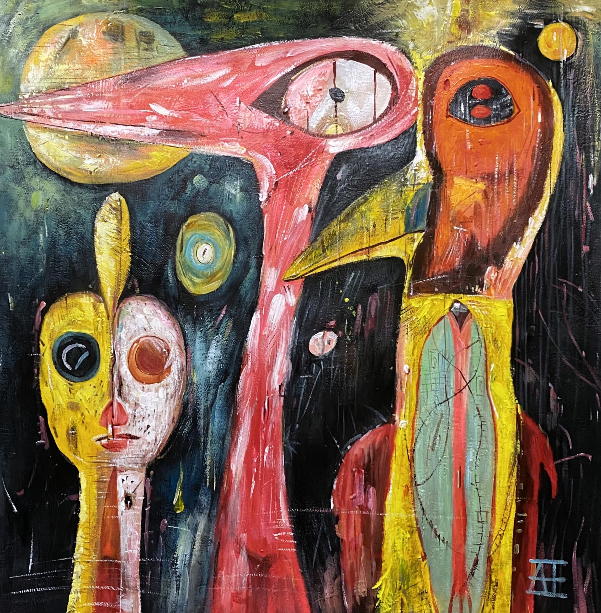ZEE Figurative Painting - IMAGINARY BEINGS