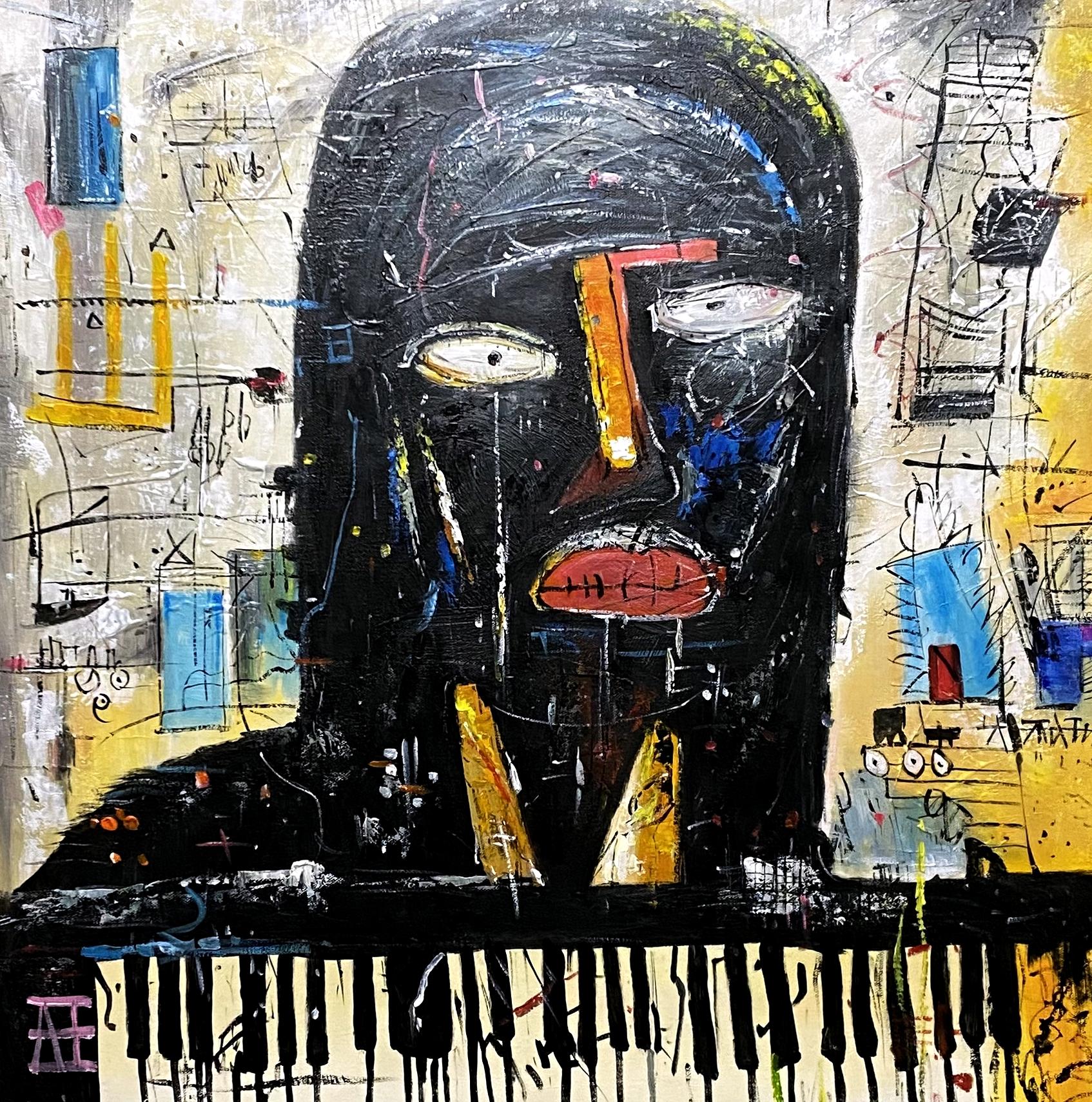 ZEE Figurative Painting - MUSIC OBSESSION