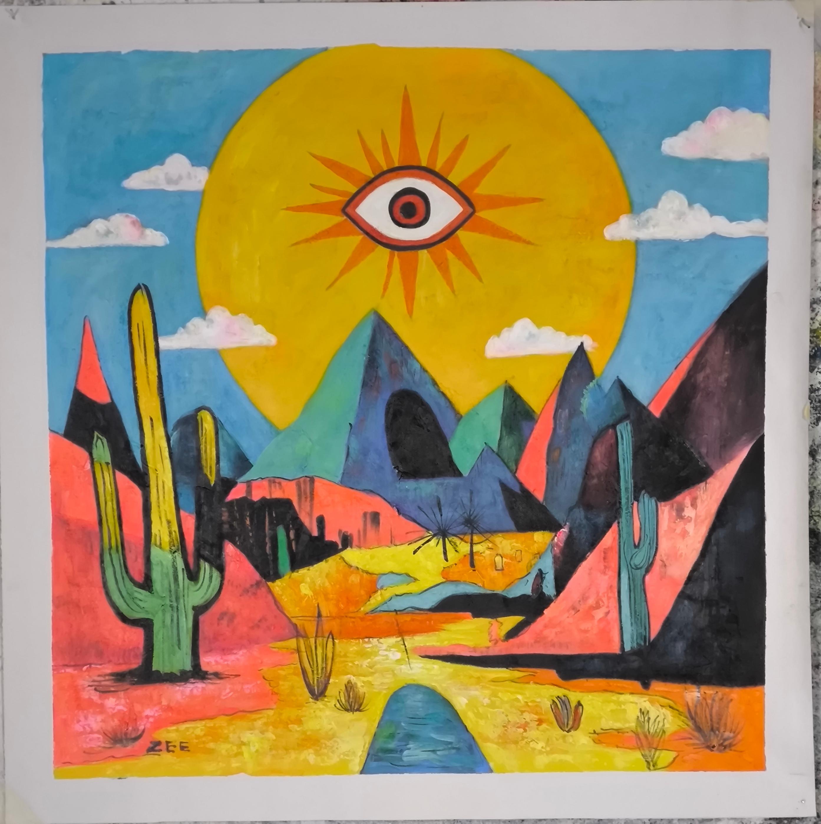 IMMER ÜBER DIR (Postmoderne), Painting, von ZEE