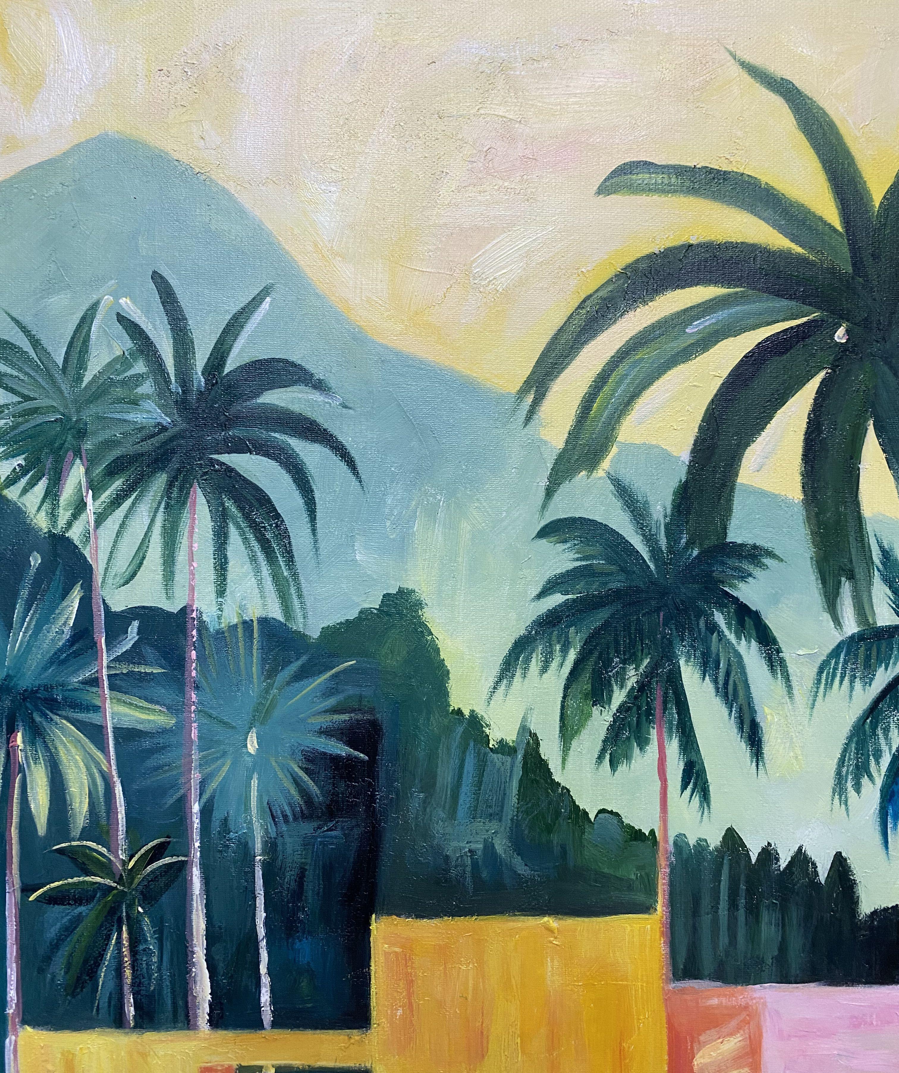 PALM HOUSE - Post-Modern Painting by ZEE