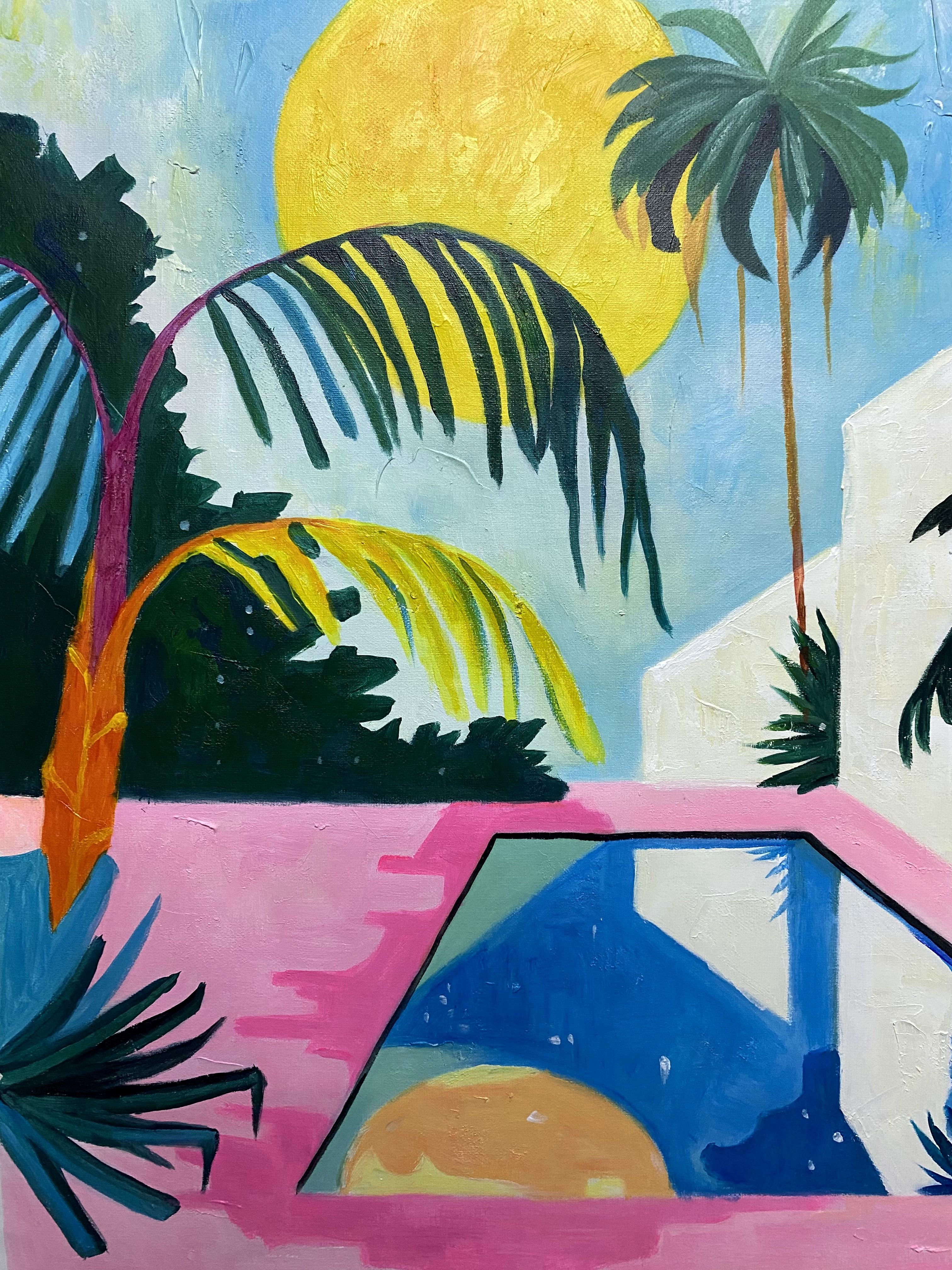 PALMENHAUS (Postmoderne), Painting, von ZEE