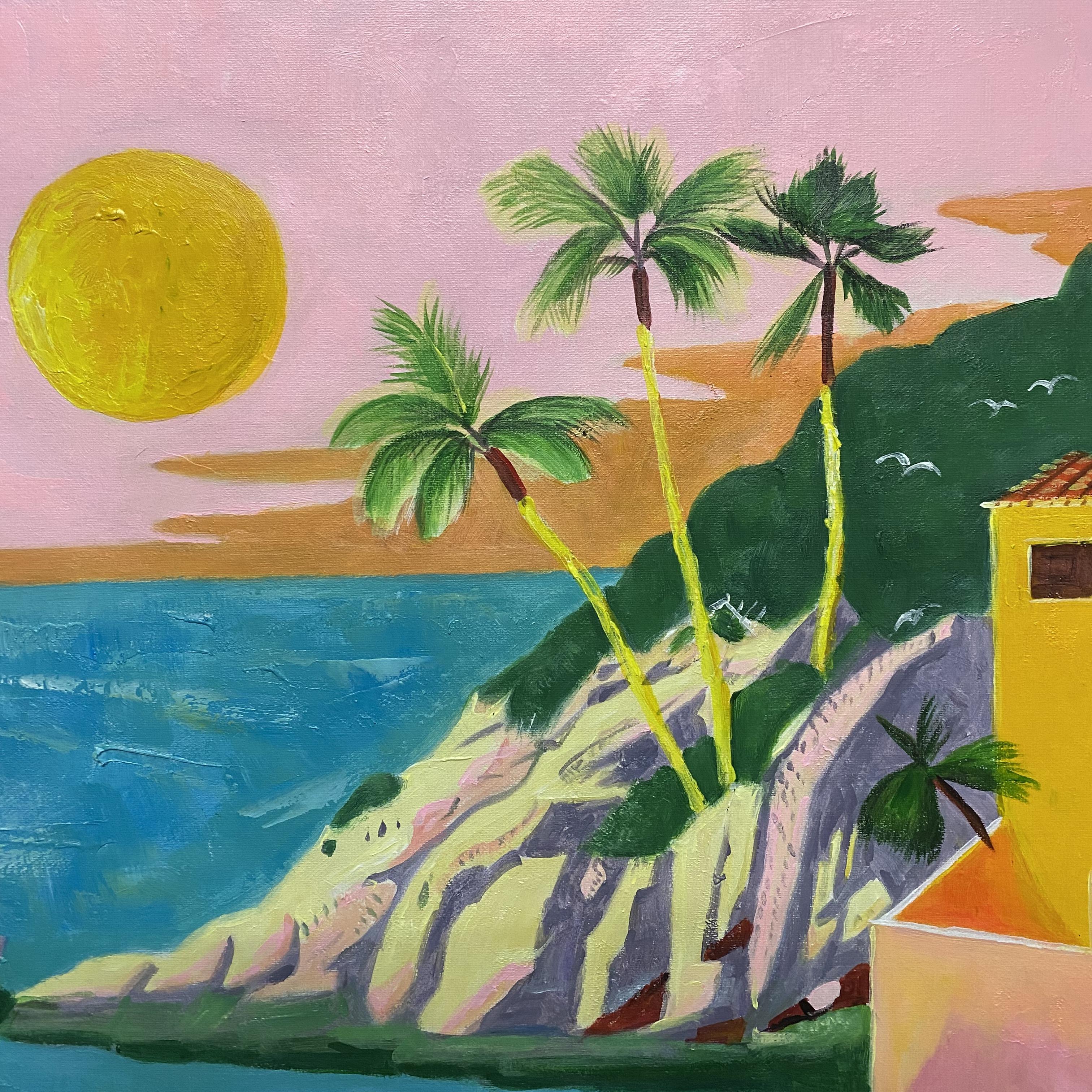 SUMMER DAYS - Brown Figurative Painting by ZEE