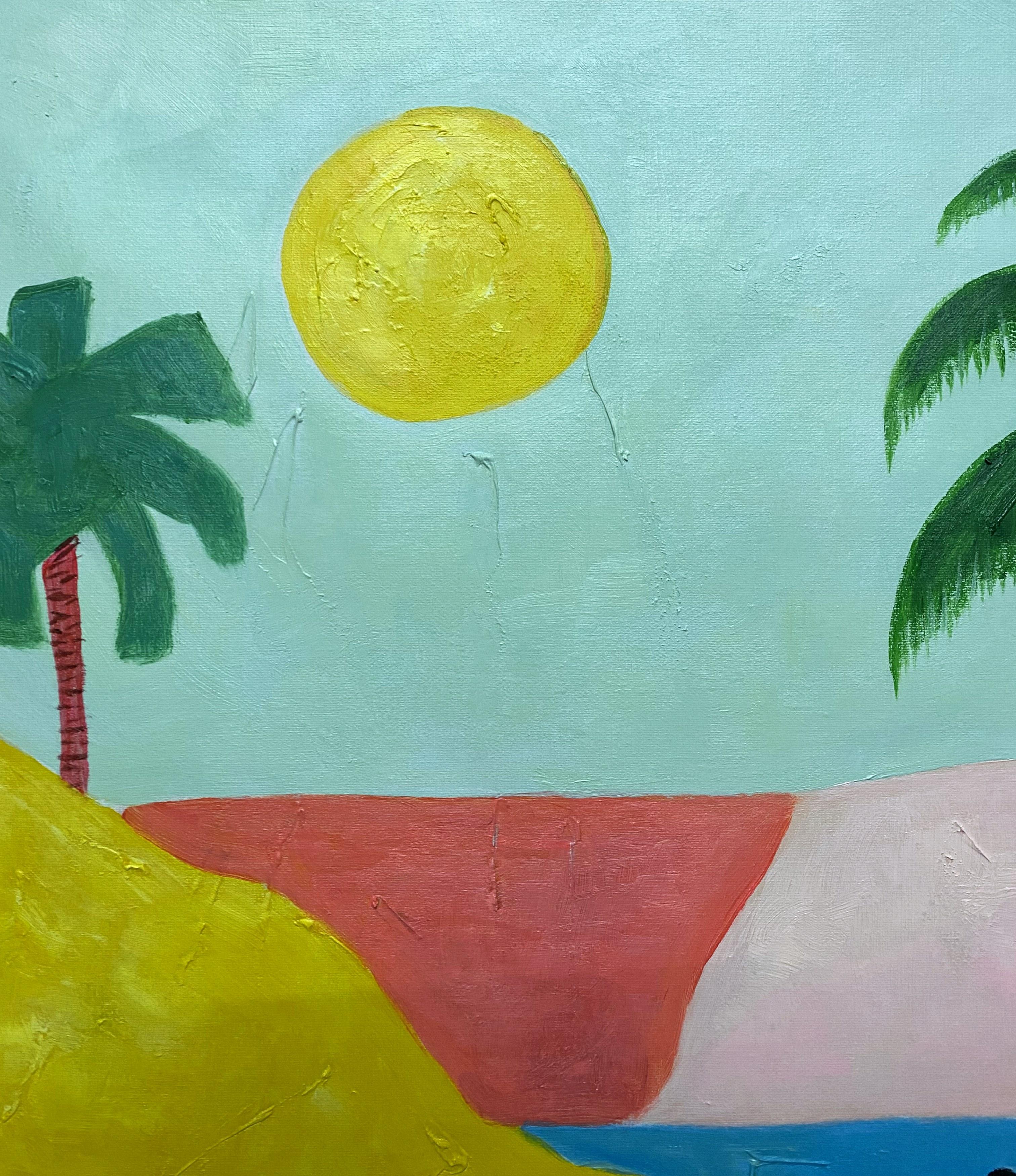 SOMMERTAGE (Beige), Landscape Painting, von ZEE
