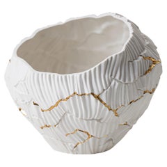 Zefiro Gold Cracks Decorative Bowl