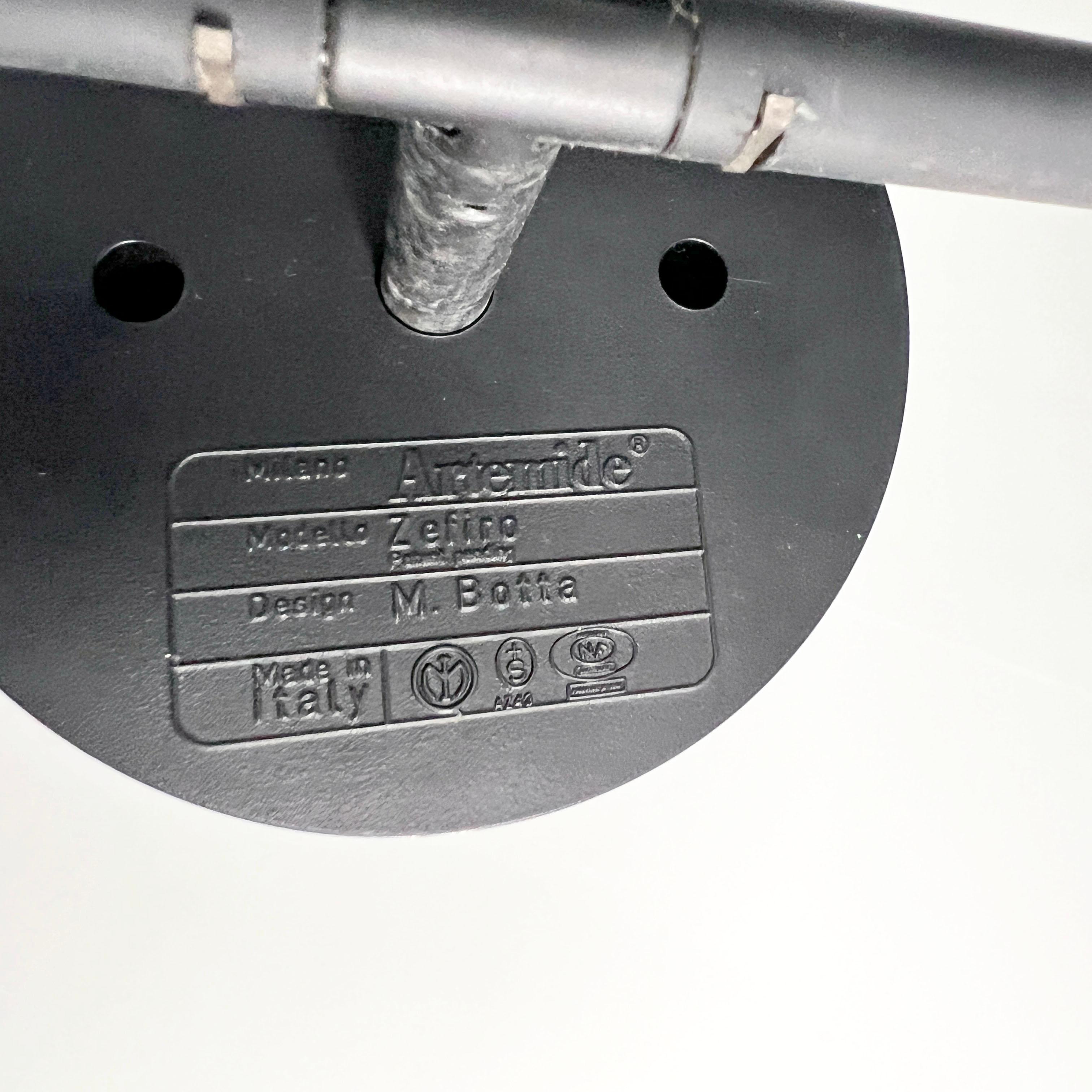 Zefiro Hanging Lamp by Mario Botta for Artemide, 1980s For Sale 4