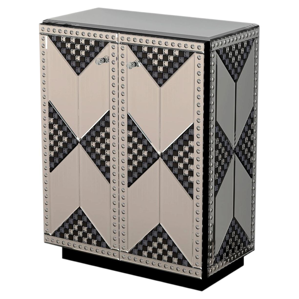 Zefiro Murano Glass Cabinet For Sale