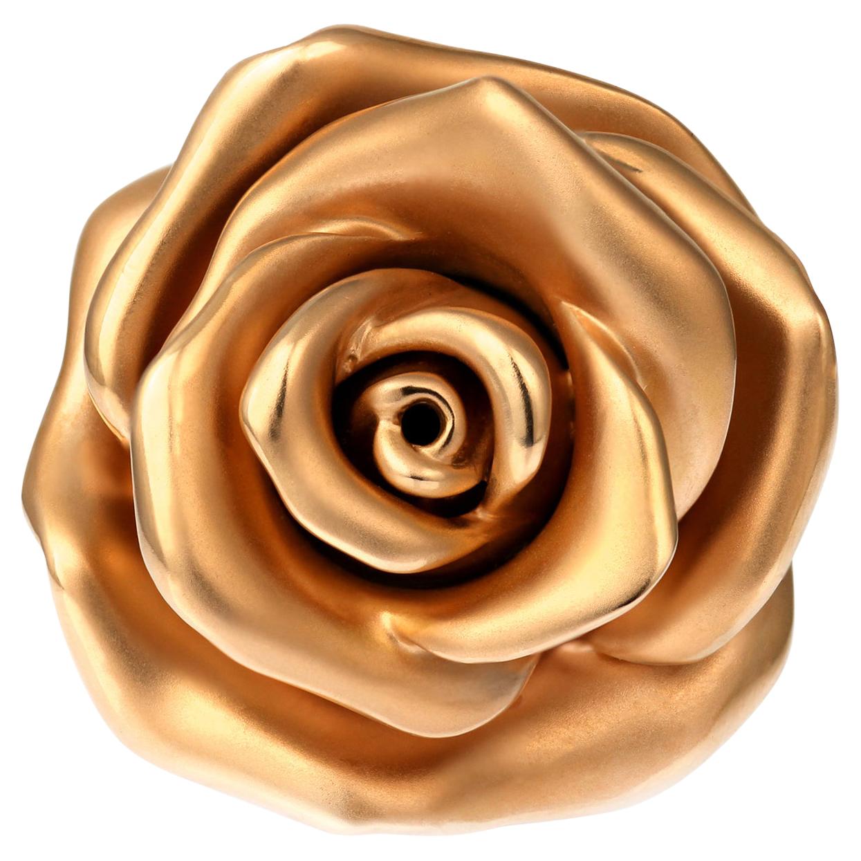 Zegg & Cerlati Designer 'Monaco' Rose Ring with Perfume in 18K Rose Gold For Sale