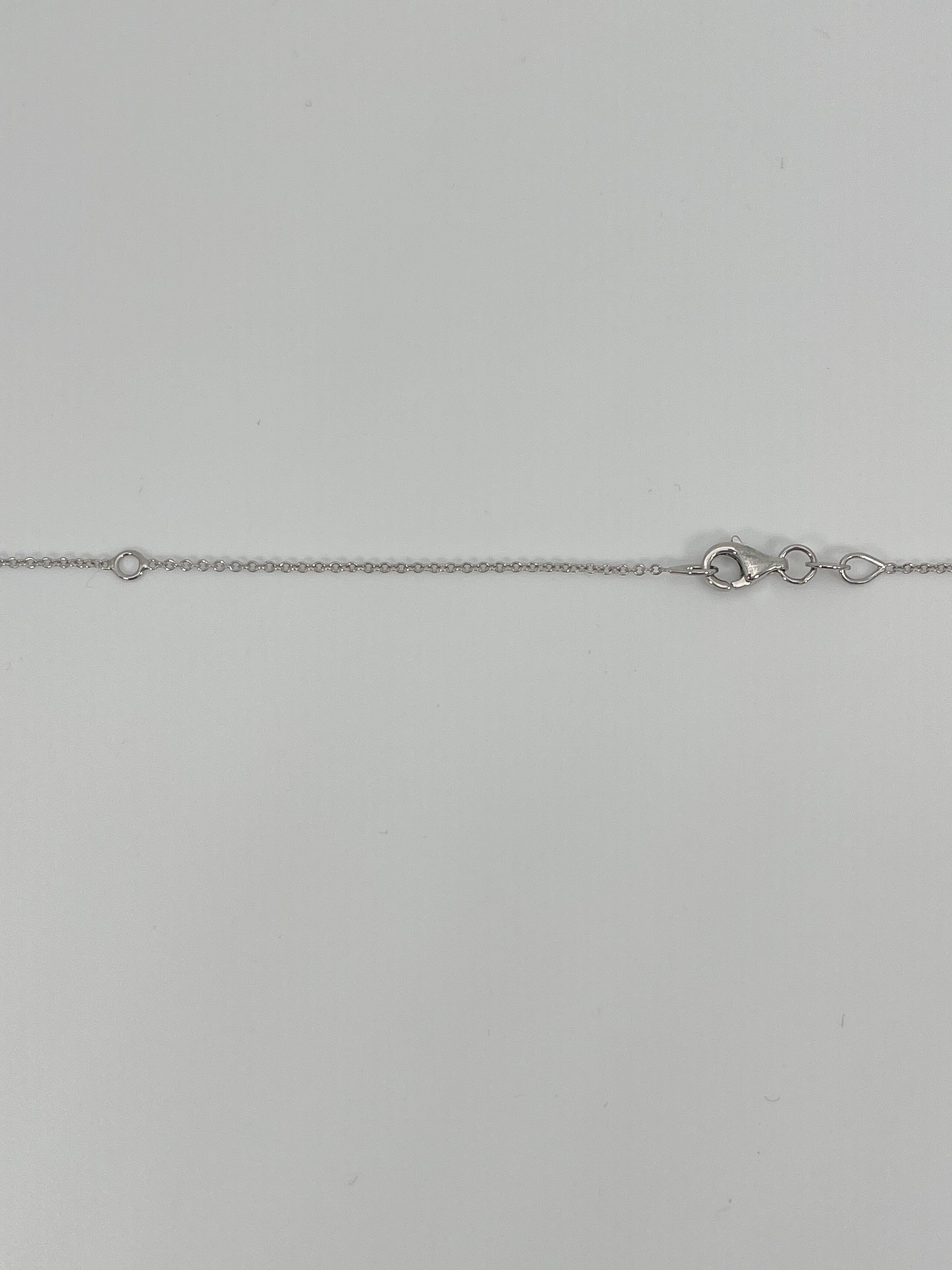 Zeghani 14K zweifarbige Lariat Tropfen-Halskette mit .23 CTW Diamanten  Damen im Angebot