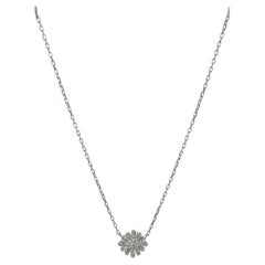 Zeghani 14K White Gold .39 CTW Diamond Flower Pendant