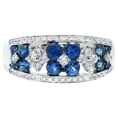 Zeghani Anillo de Zafiro y Diamante en Oro Blanco de 14 K - ZR1871