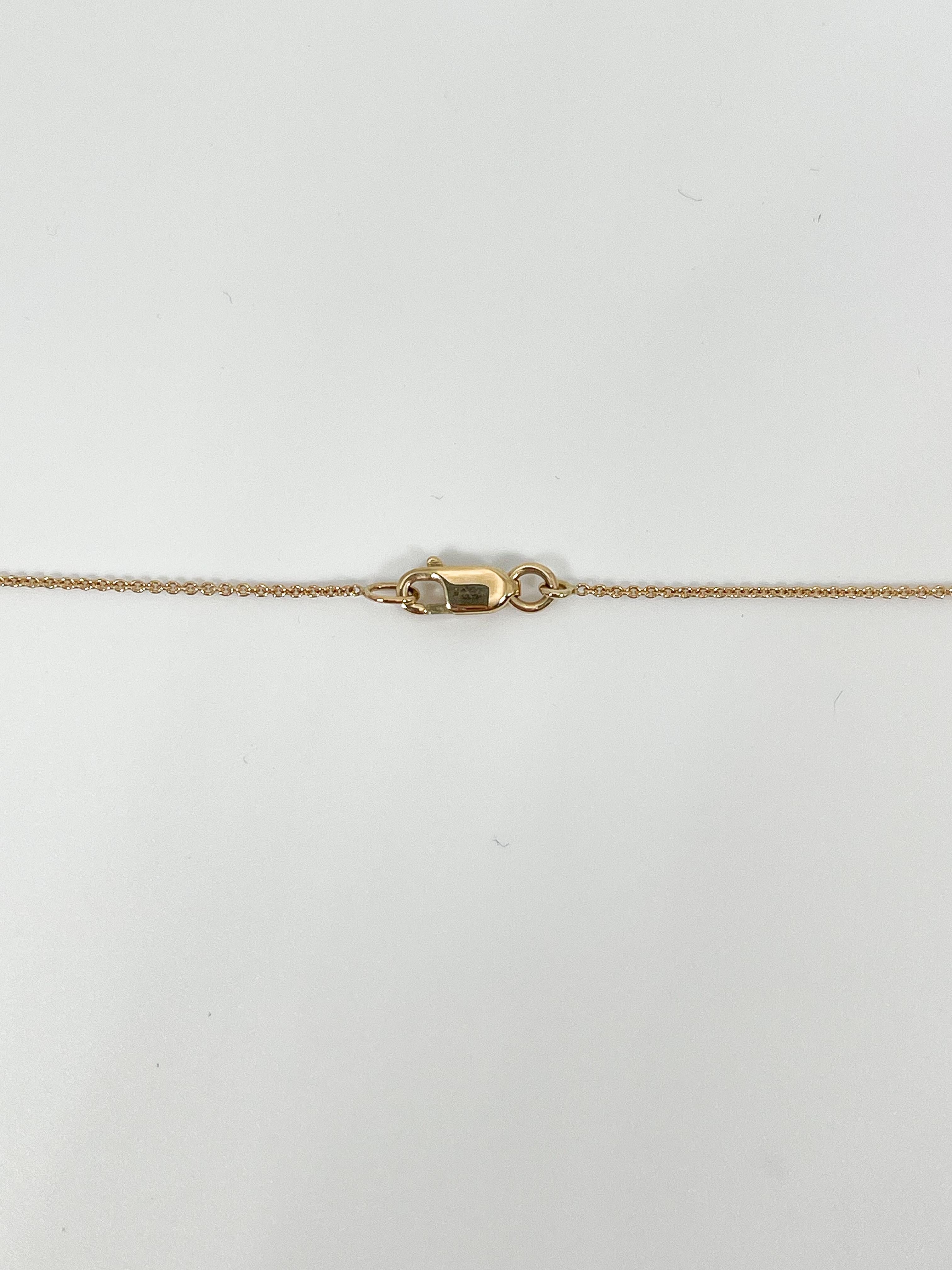 Women's Zeghani 14K Yellow Gold .05 CTW Diamond Cross Disc Necklace For Sale