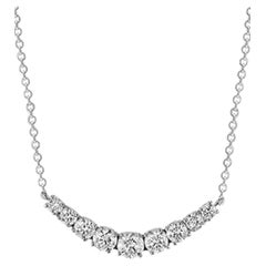 Zeghani ZP830 14K White Gold Necklace 0.51 Carats Round Diamonds