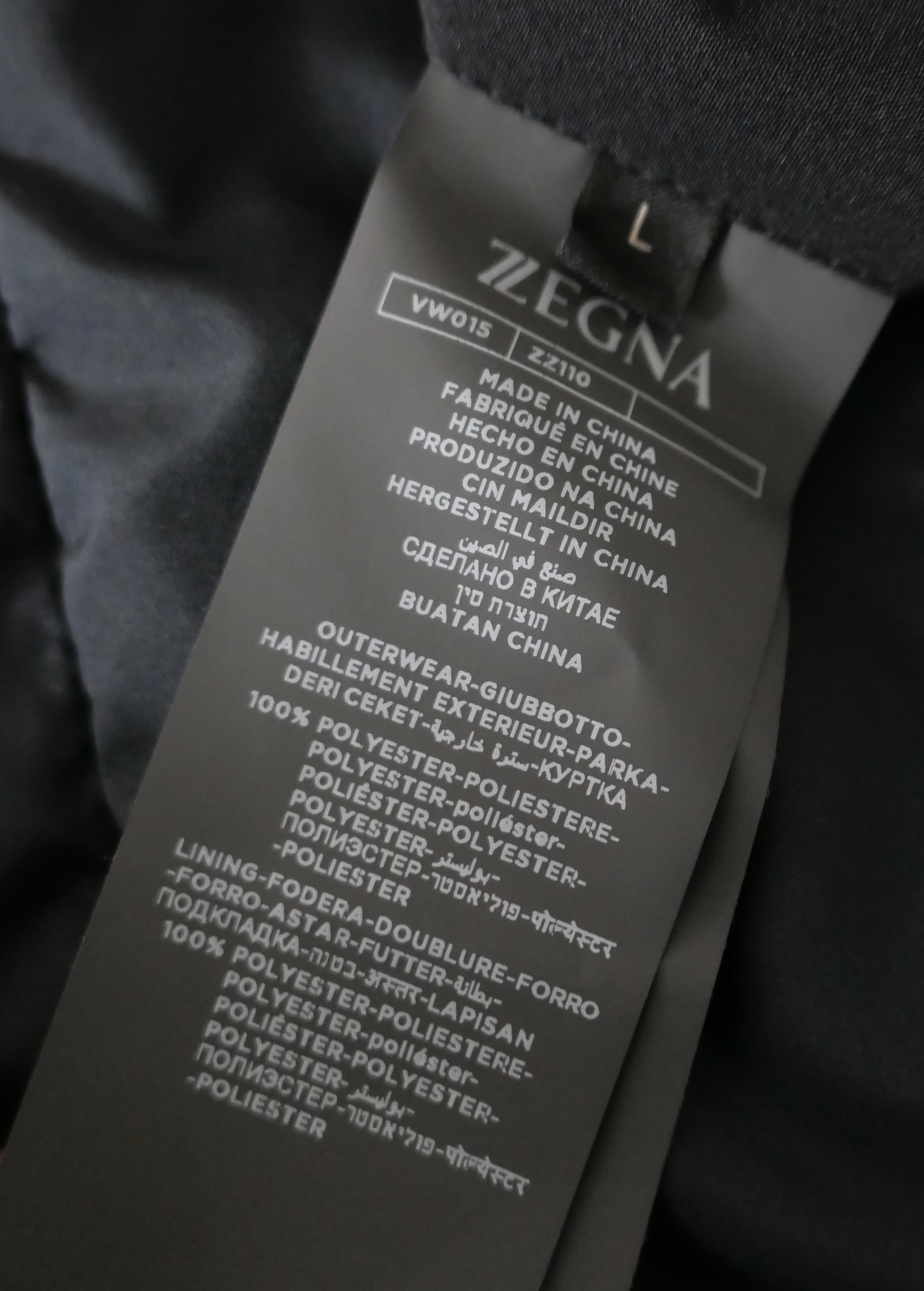 Zegna Nero 2 in 1 Soft Shell Anorak Puffer Coat Jacket in vendita 9