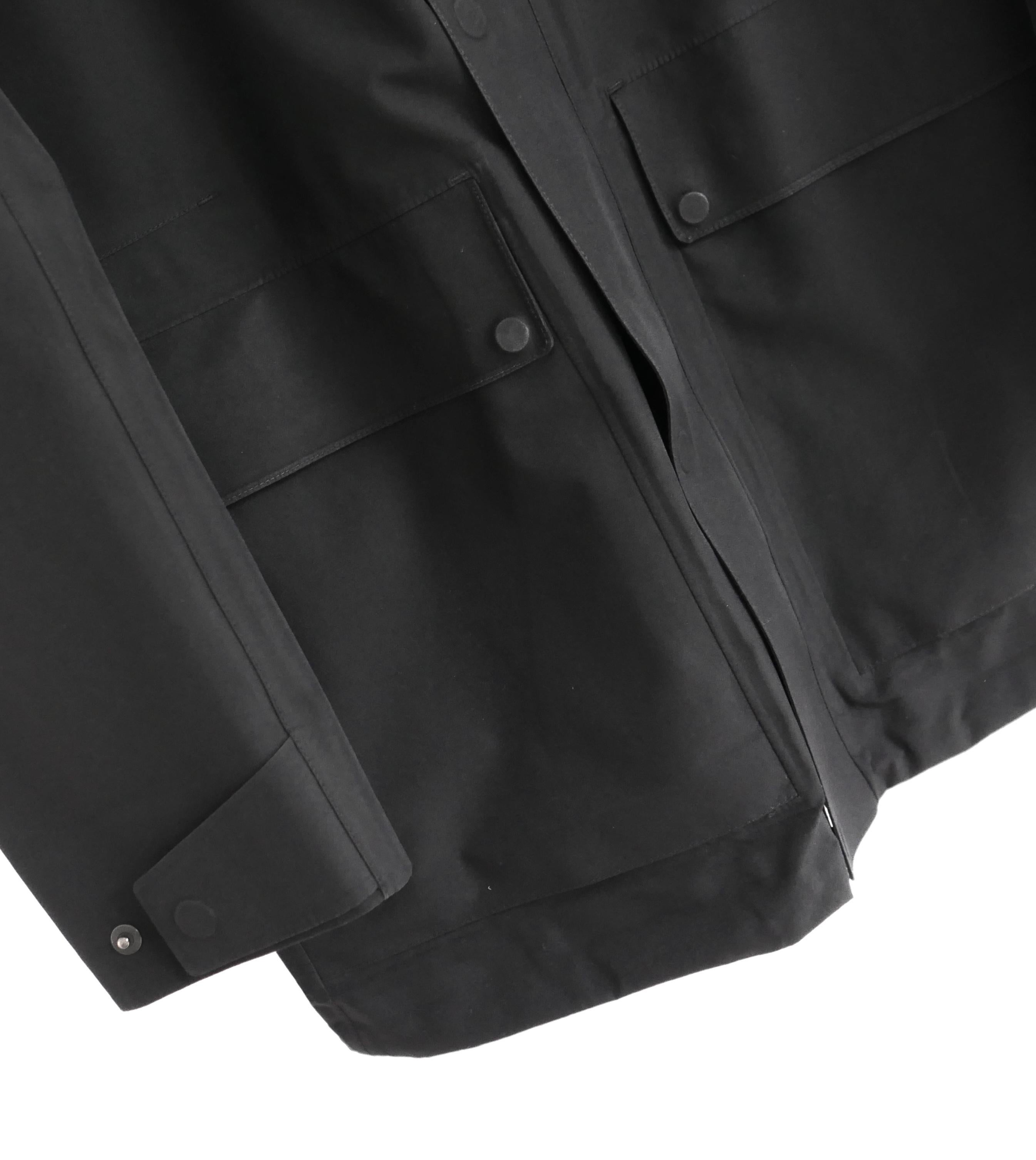 Uomo Zegna Nero 2 in 1 Soft Shell Anorak Puffer Coat Jacket in vendita