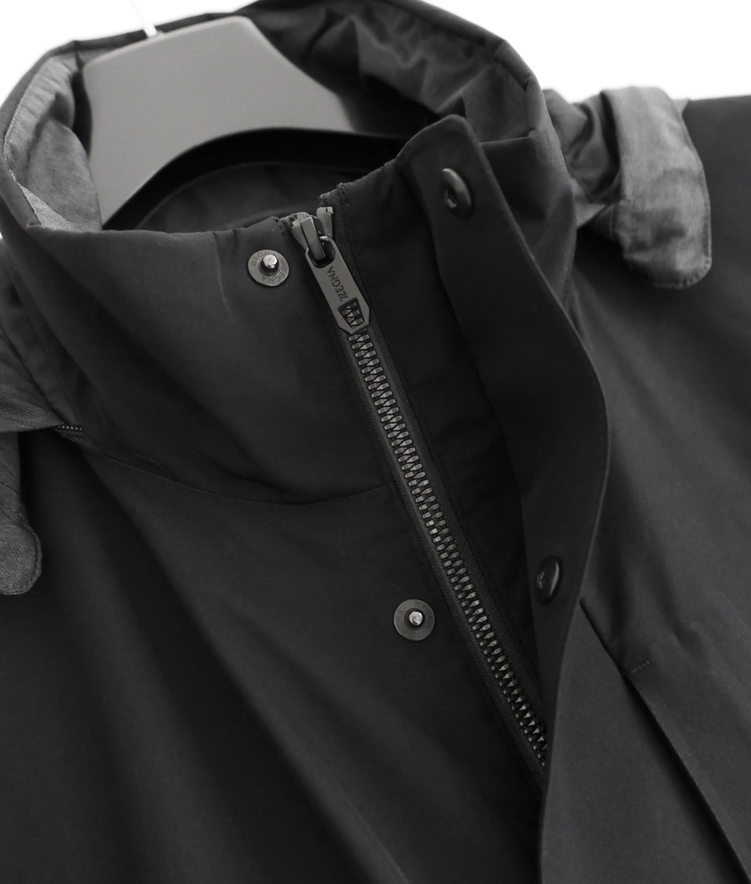 Zegna Nero 2 in 1 Soft Shell Anorak Puffer Coat Jacket in vendita 3