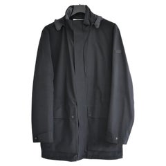 Zegna Black 2 in 1 Soft Shell Anorak Puffer Coat Jacket