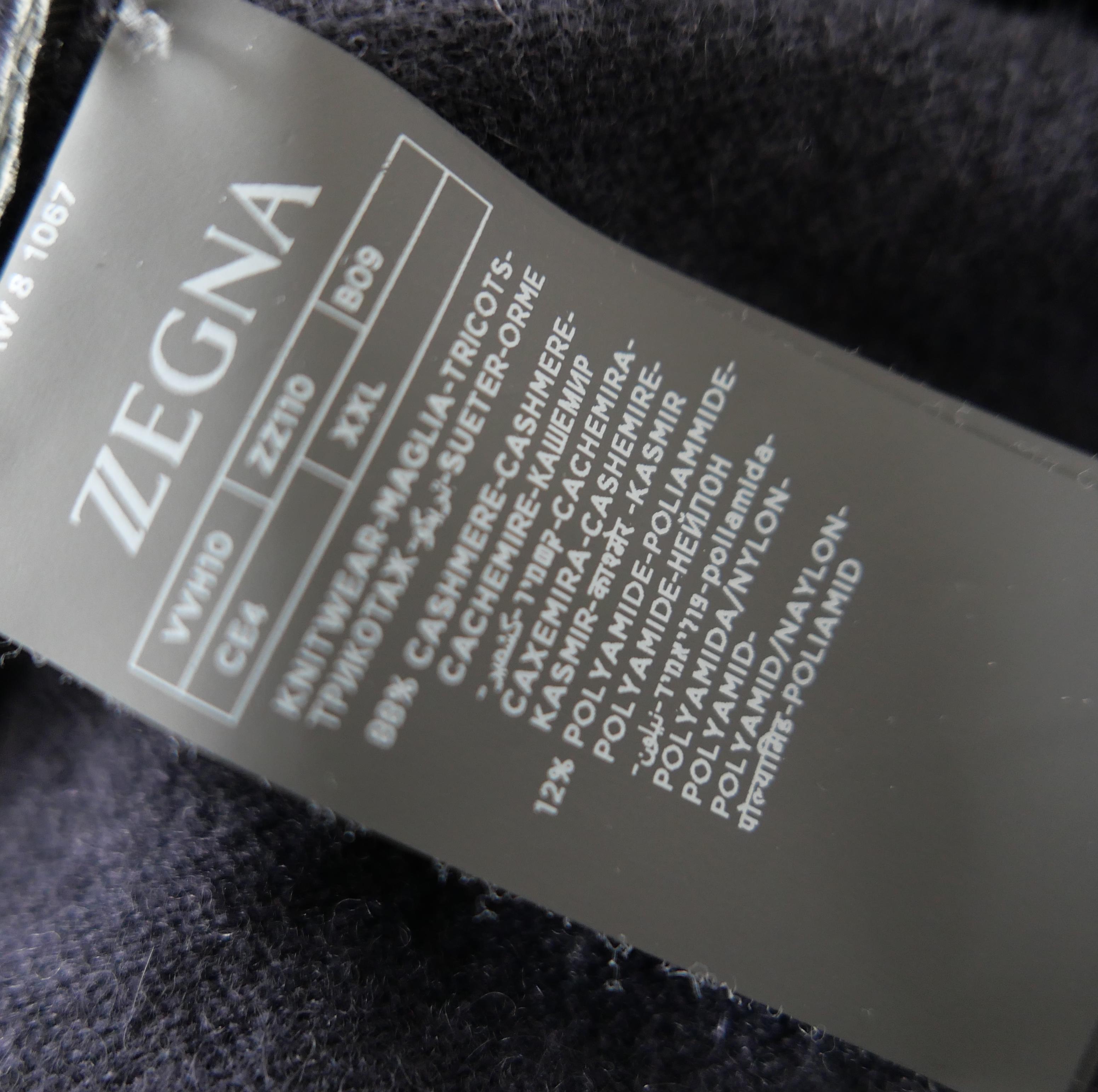 Uomo Maglione in cashmere blu di Zegna in vendita