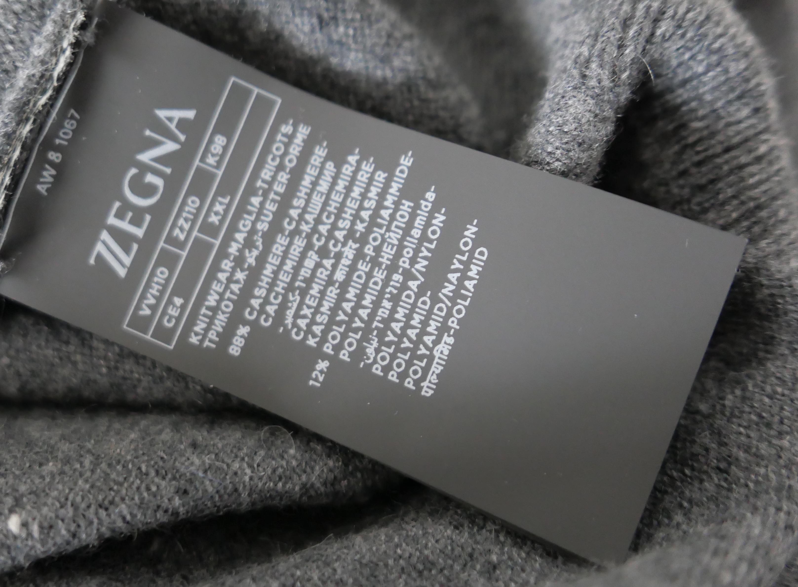 Zegna Pull en cachemire gris Pour hommes en vente