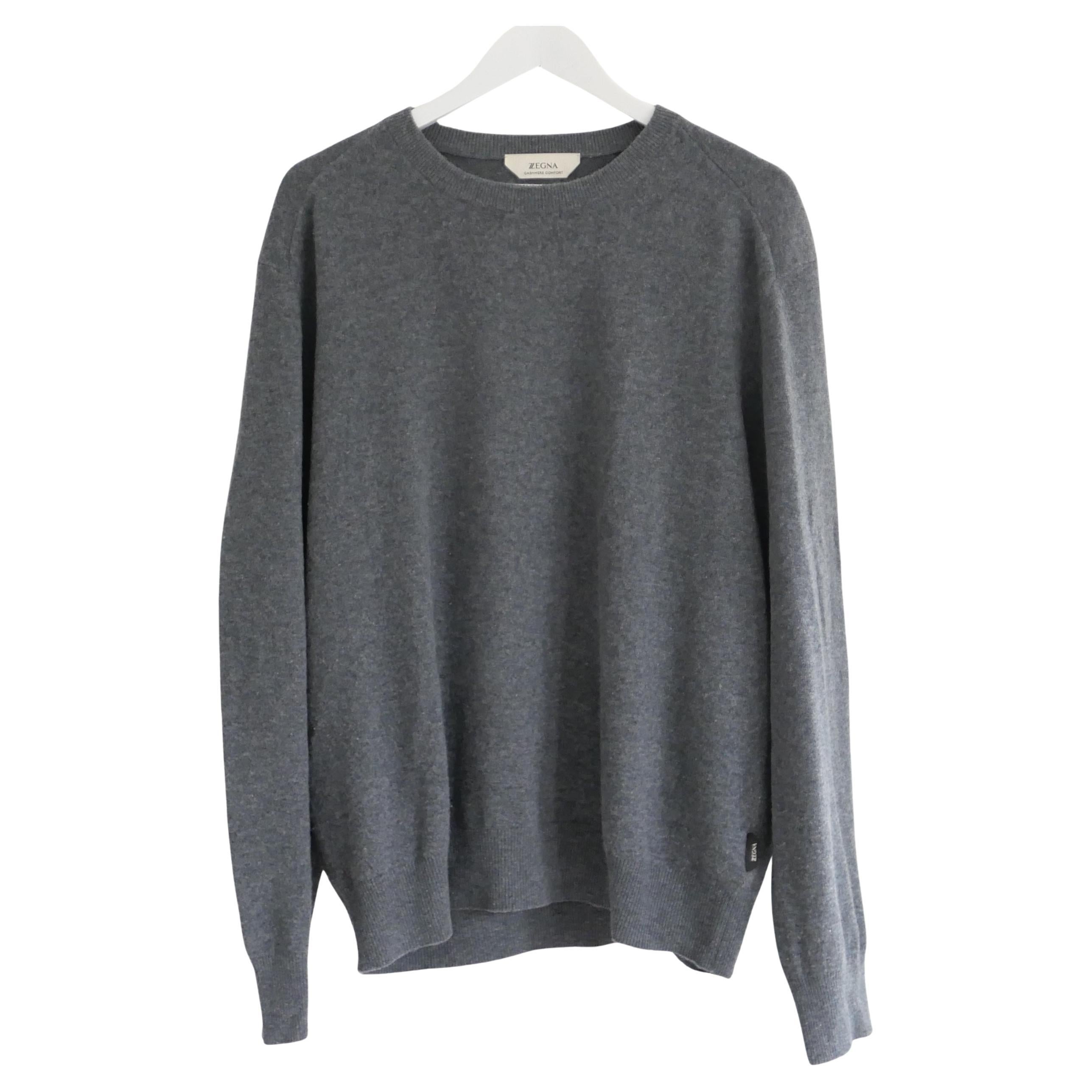 Zegna Pull en cachemire gris en vente