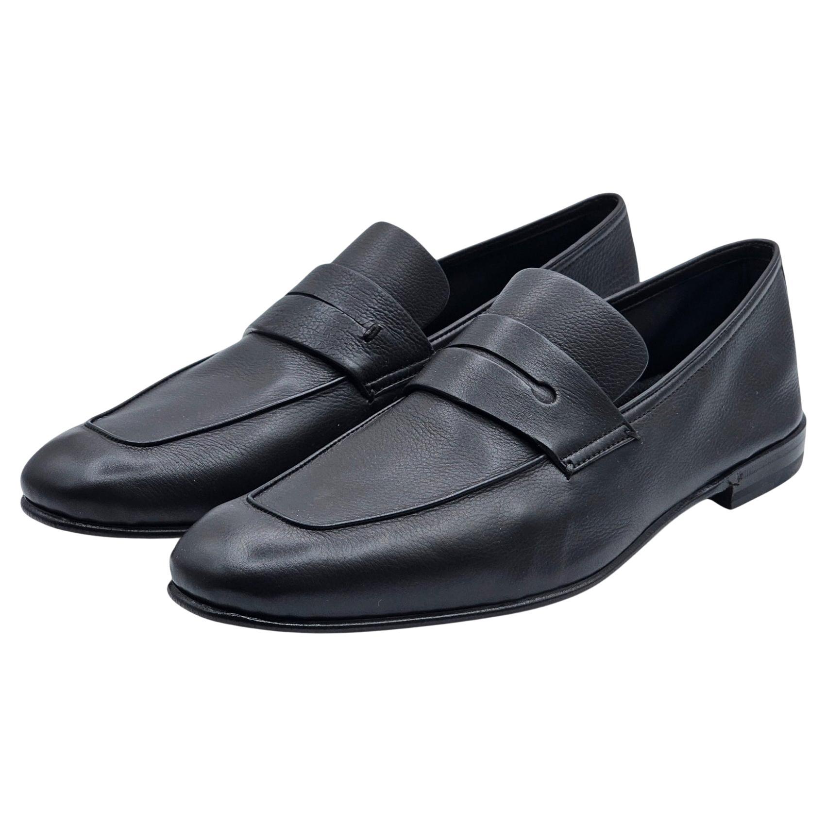 Zegna L'Asola Penny Loafers Leather in Dark Brown For Sale