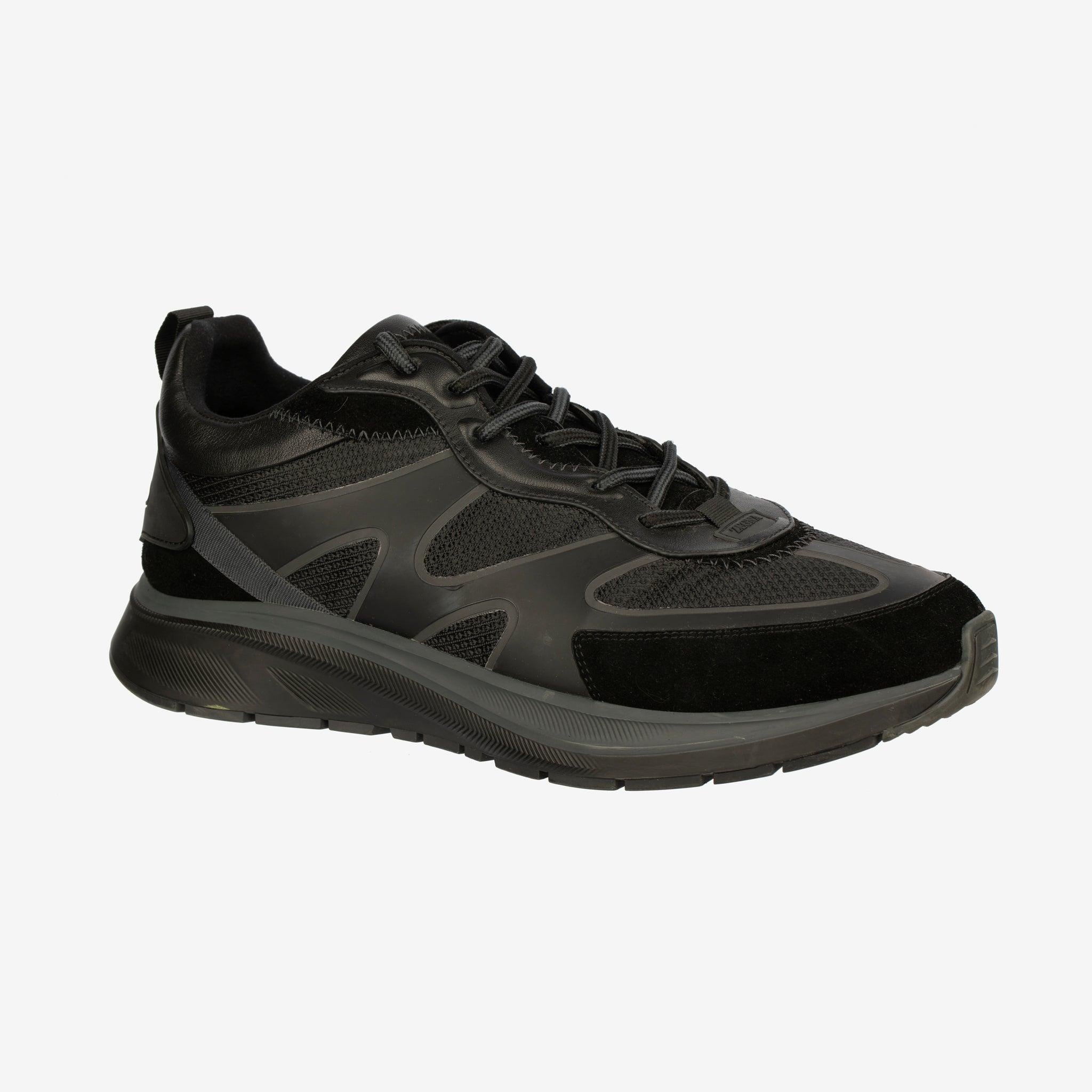 Nero Scarpe da ginnastica nere da uomo Zegna - Taglia 11 US in vendita